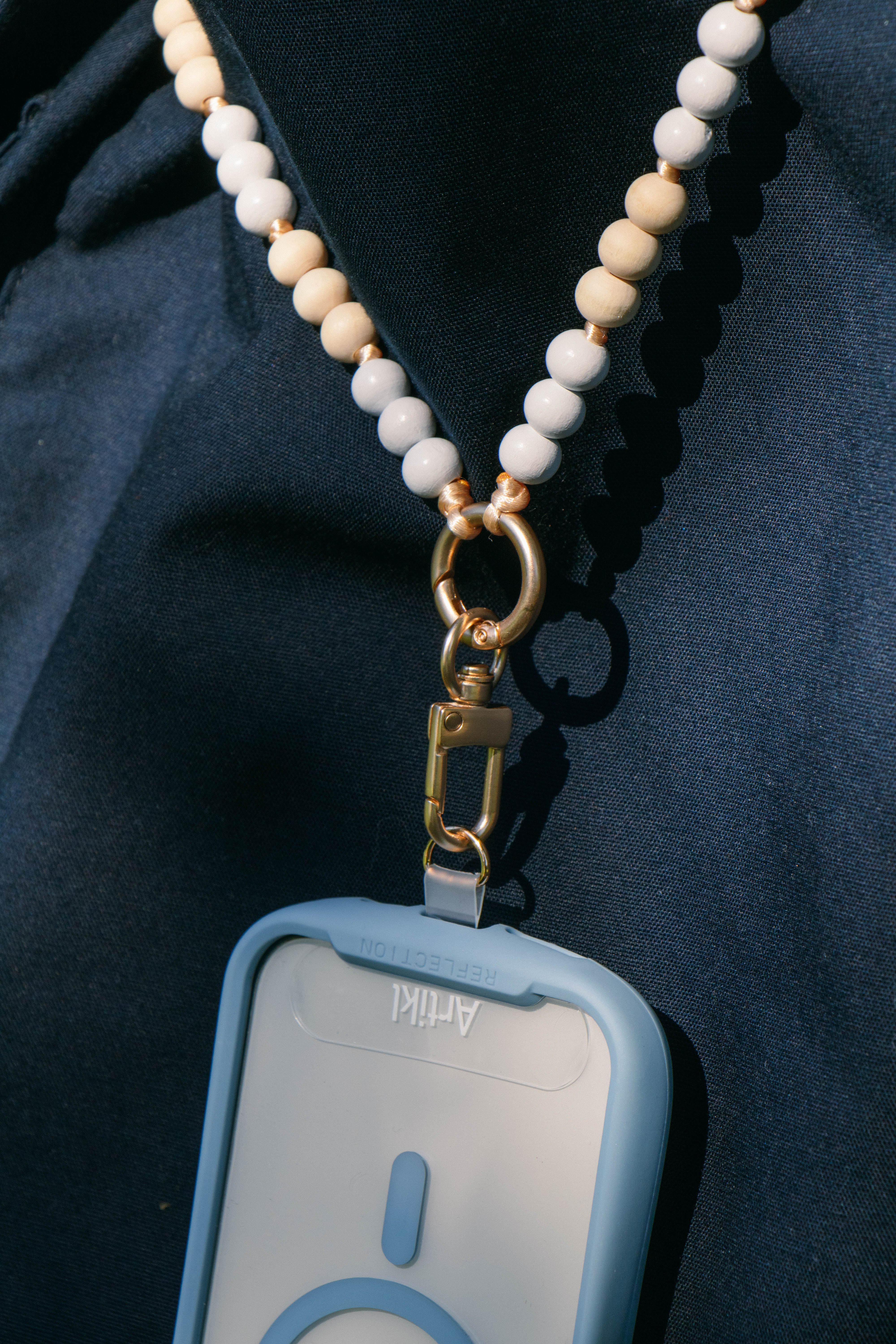 Wooden Beads Crossbody Phone Strap