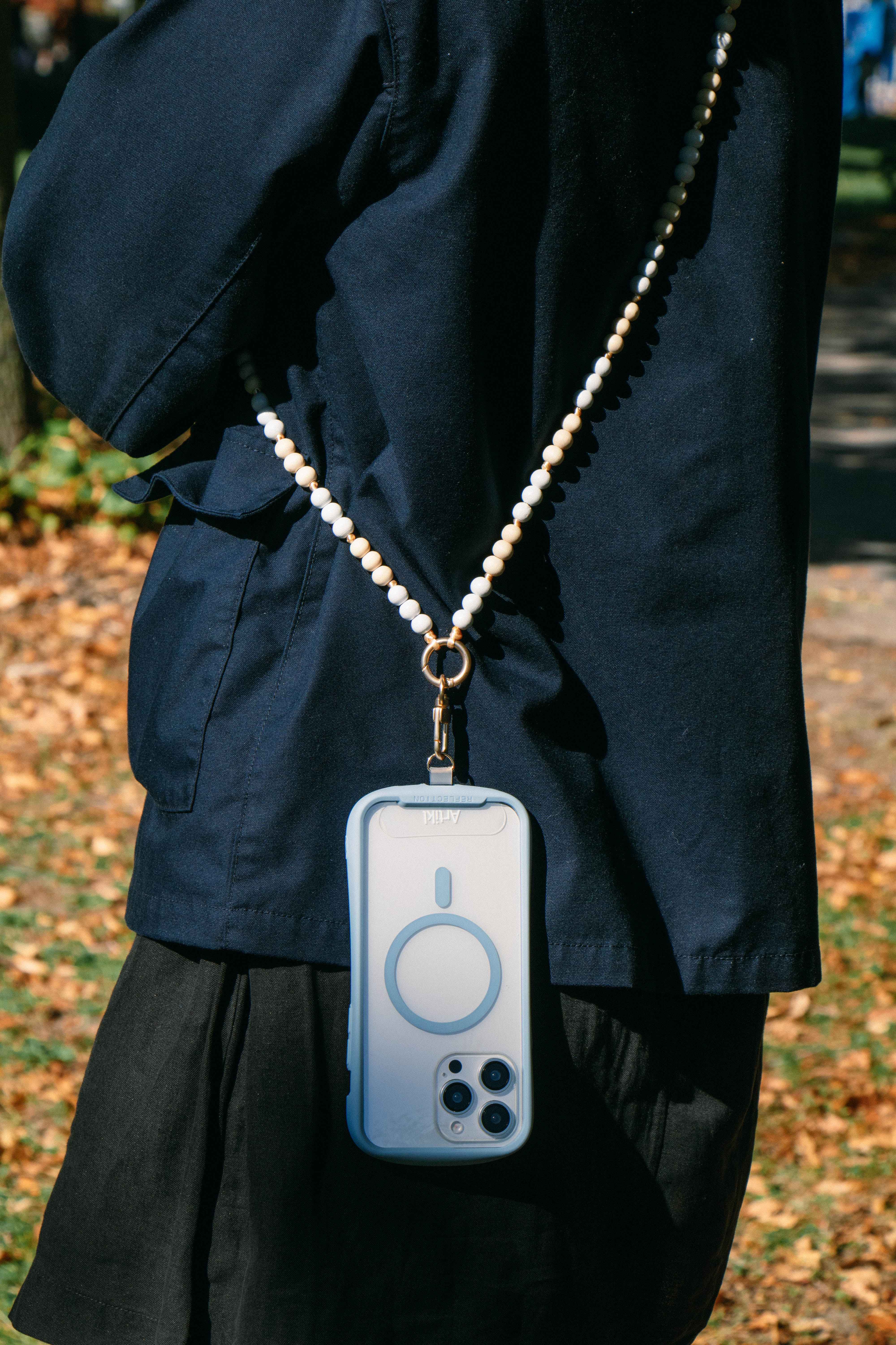 Wooden Beads Crossbody Phone Strap