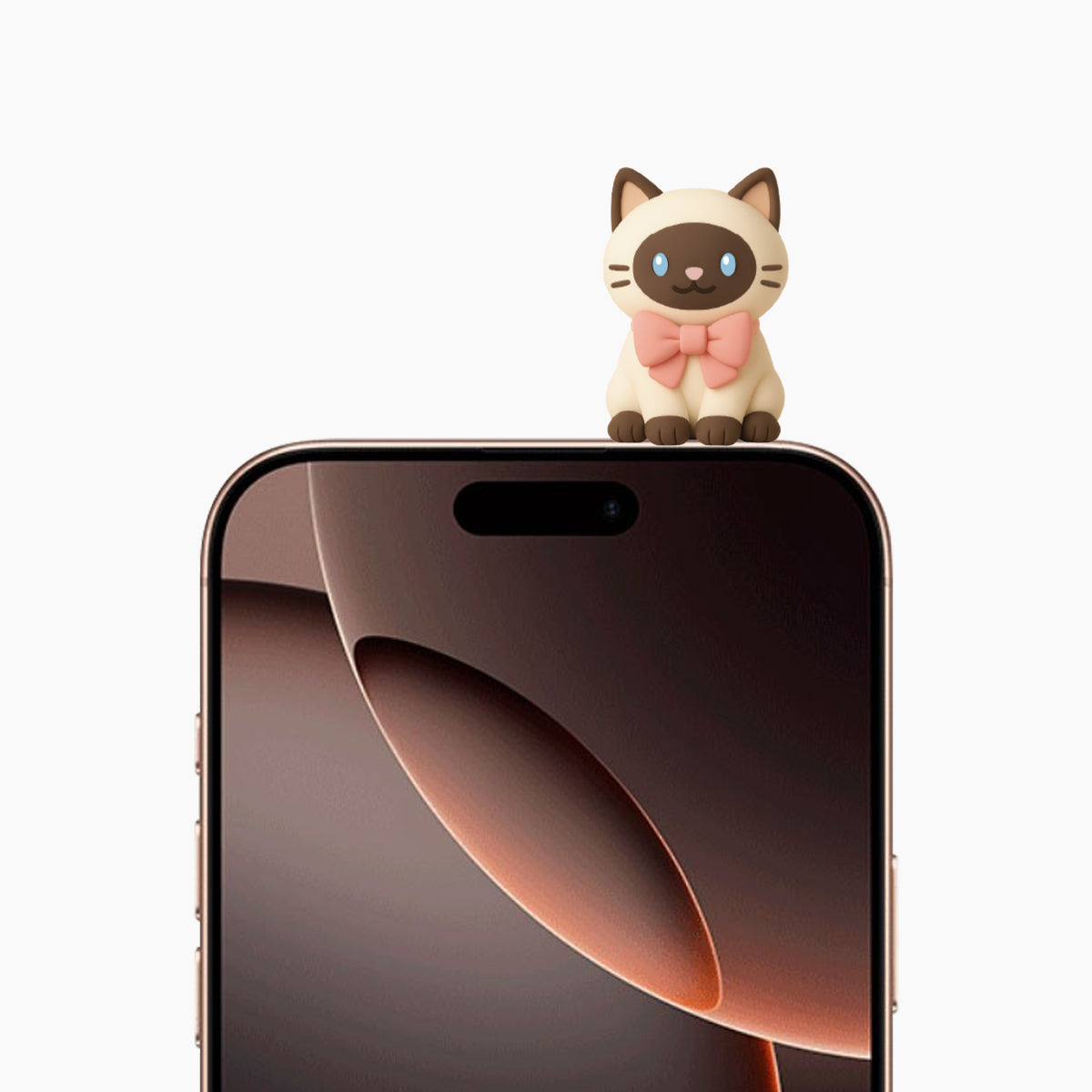 Artikl Snug Siamese Cat Phone Suction Mount with Bow and Cat Paw Pads for Smartphones - Pink