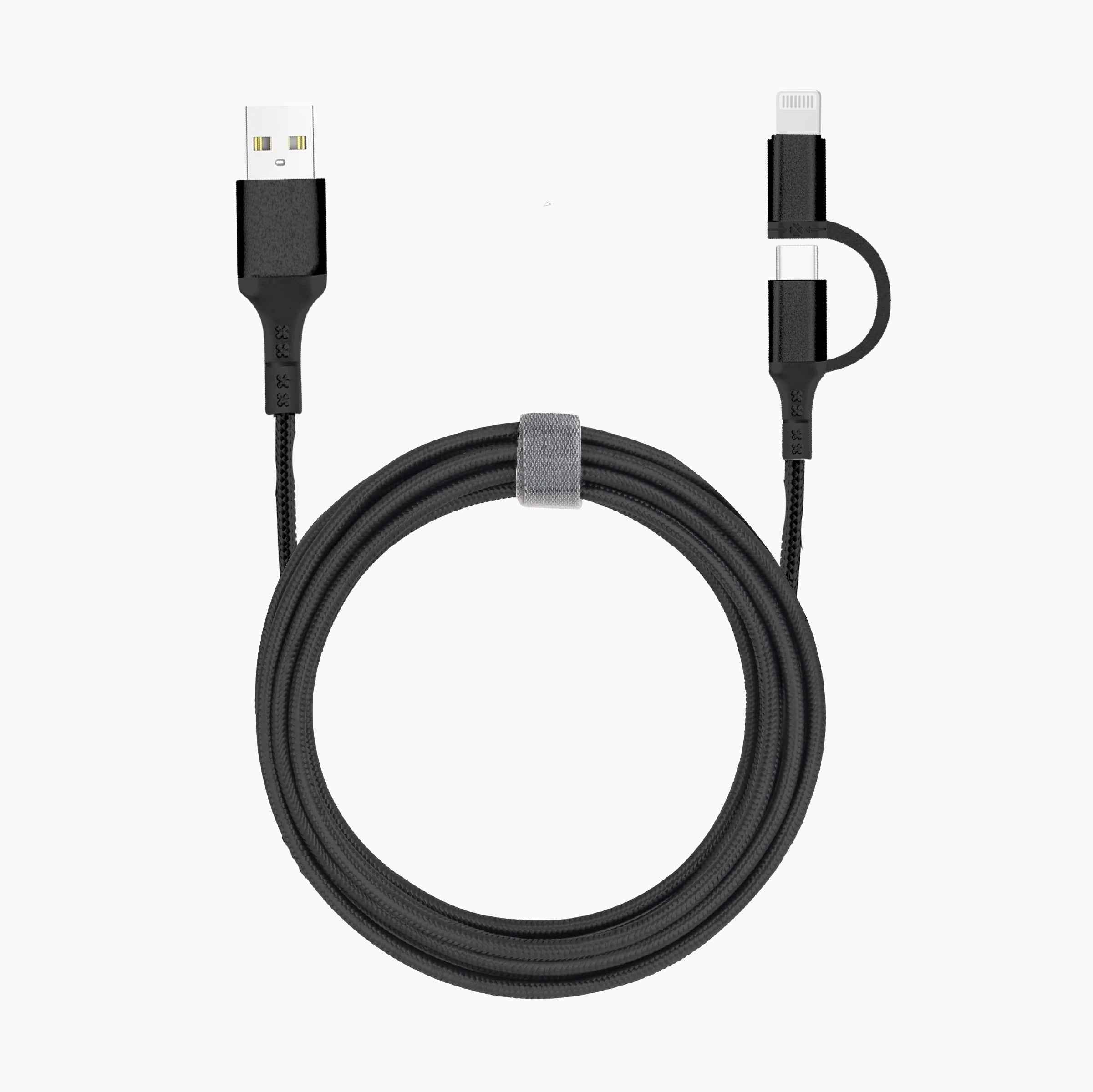 10FT 2-in-1 Cable (USB-A to USB-C/Lightning) Paper Box