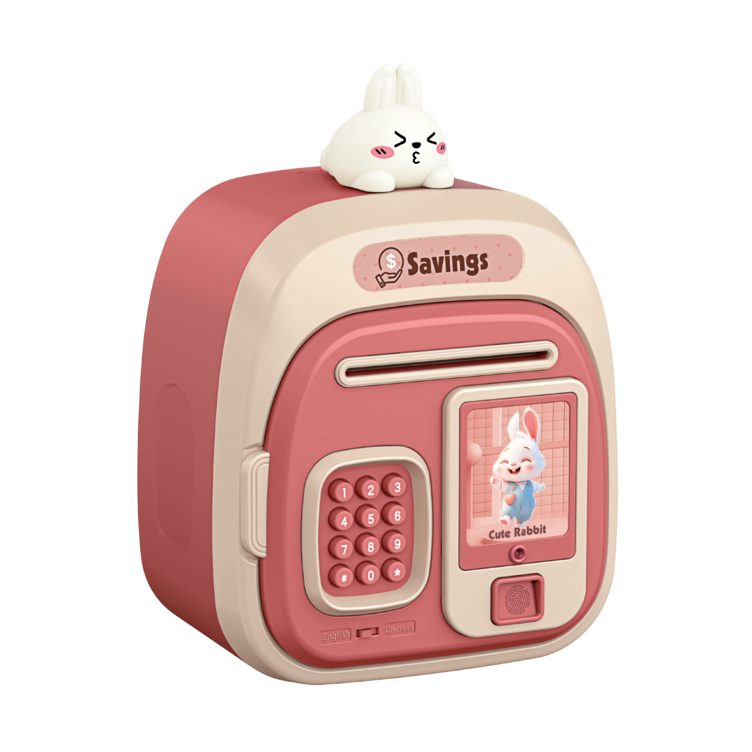 ATM Piggy Bank with Figure