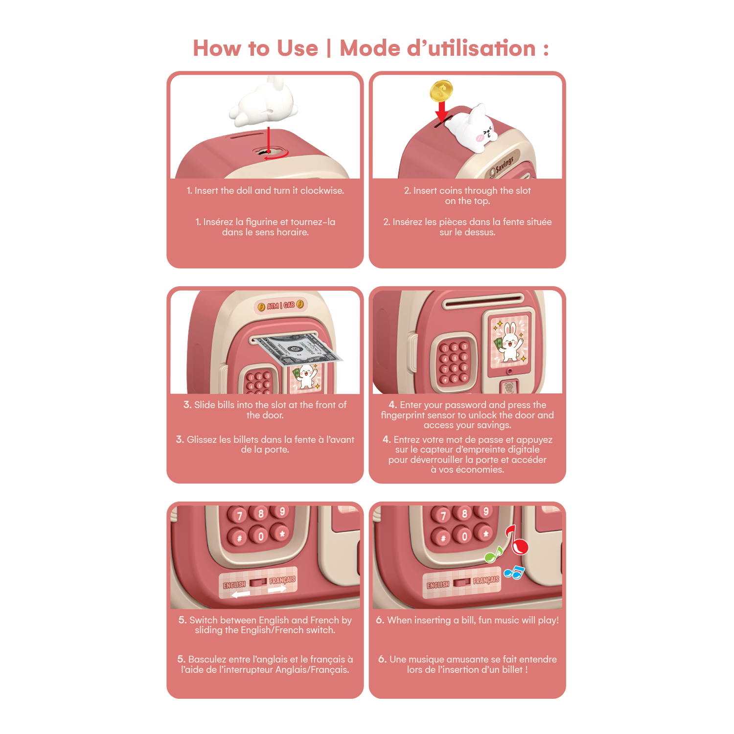 ATM Piggy Bank with Figure