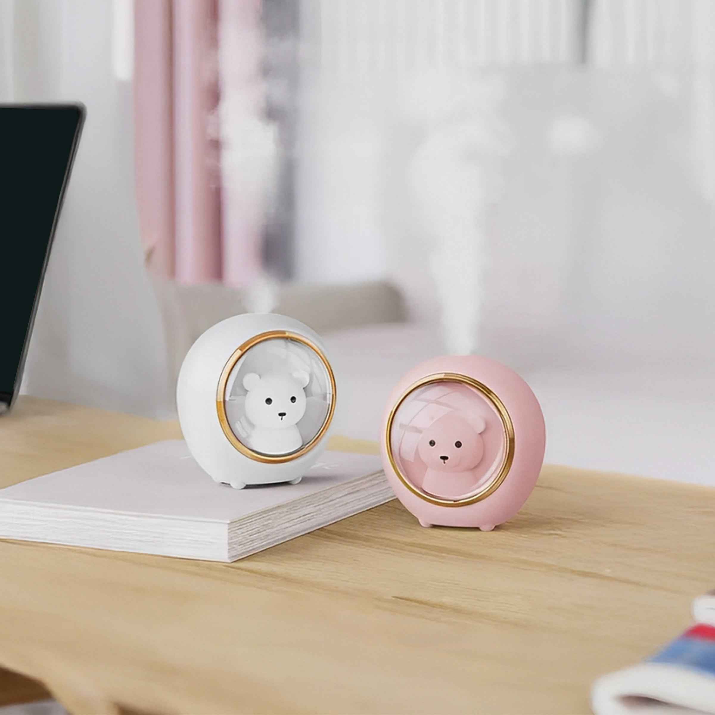 Animal Behind Window Humidifier 200 ml - Pink Bear
