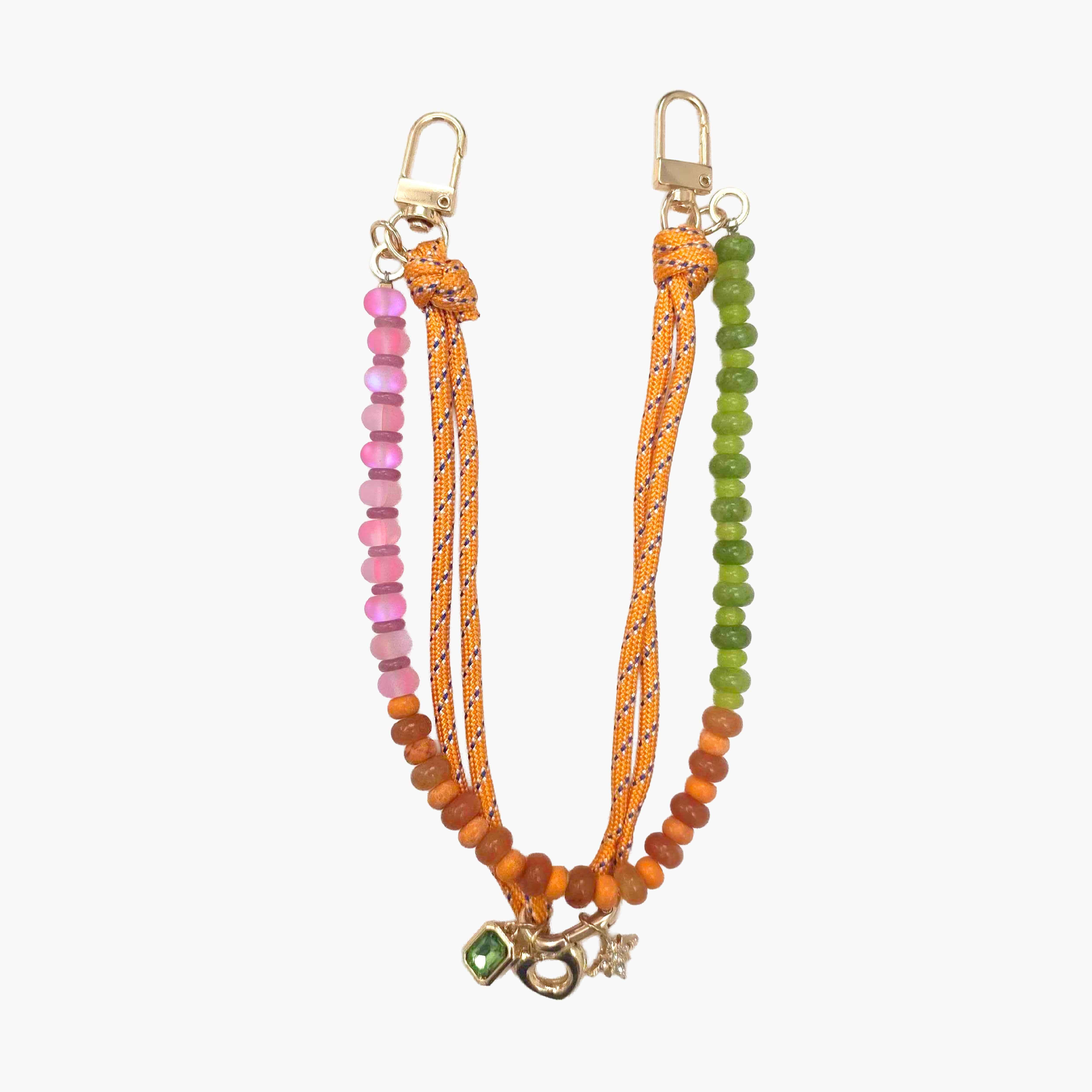 Beads & Rope Layer Wristlet Phone Strap - Sunset Beach