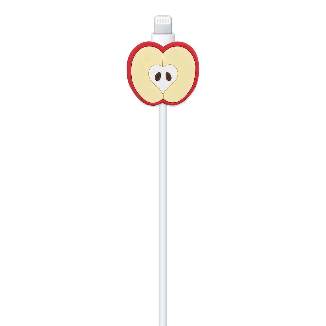 Apple cable protector for Lightning charging cables, cute fruit-themed accessory that helps protect connectors from wear and bending
