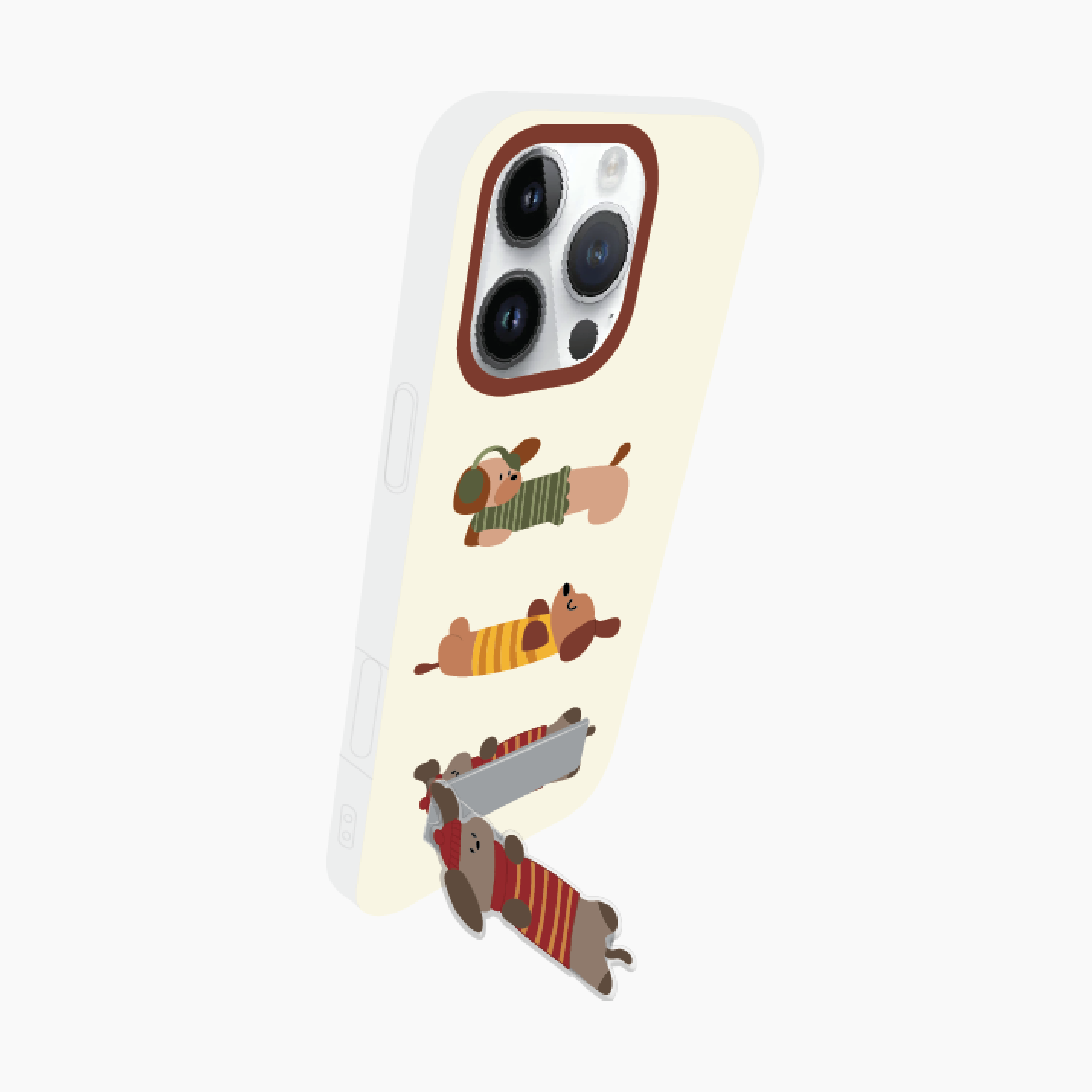 Case with Matching Kickstand for iPhone 16 Pro Max - Fall Dog