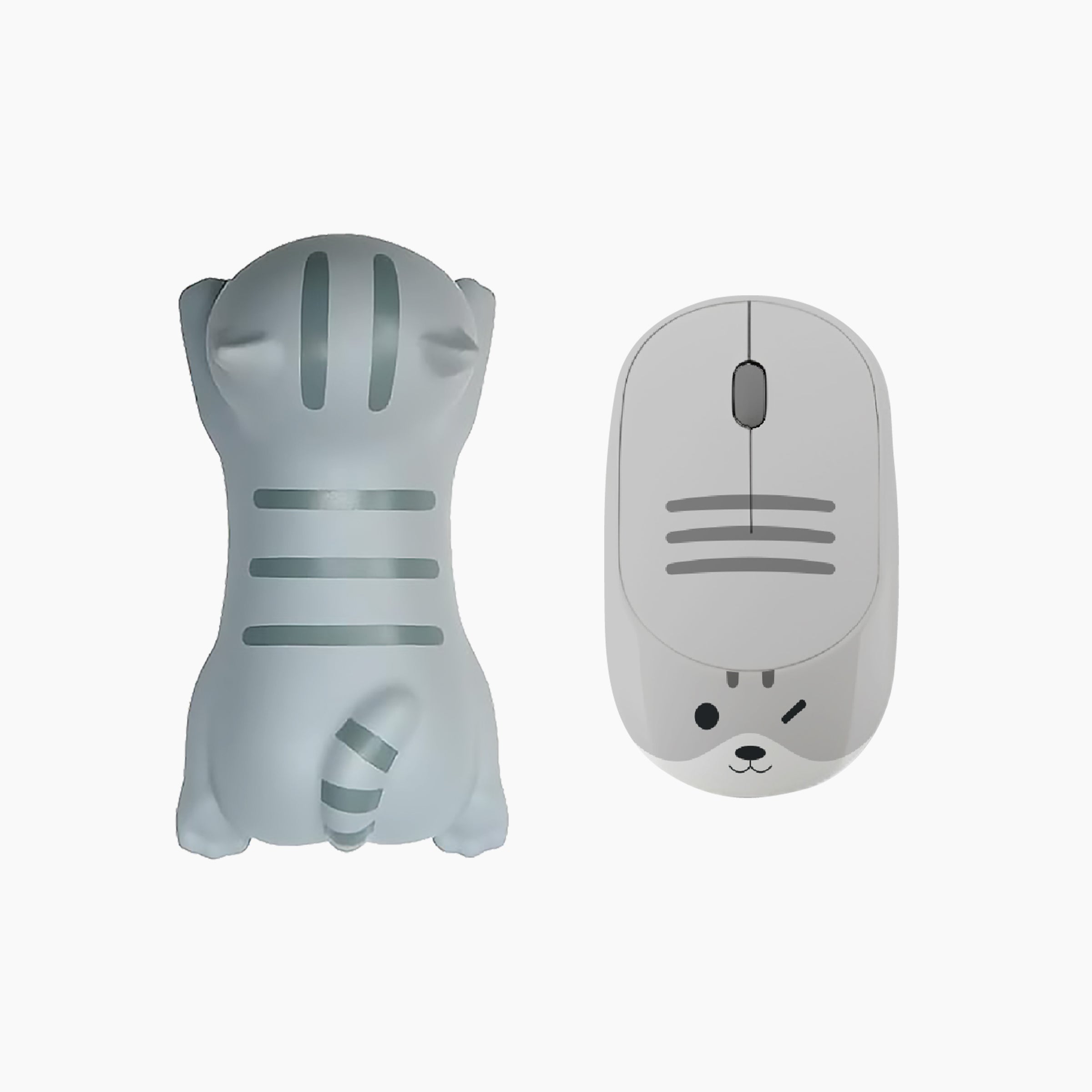 Cat Mouse & Cat Wrist Rest Bundle - Grey