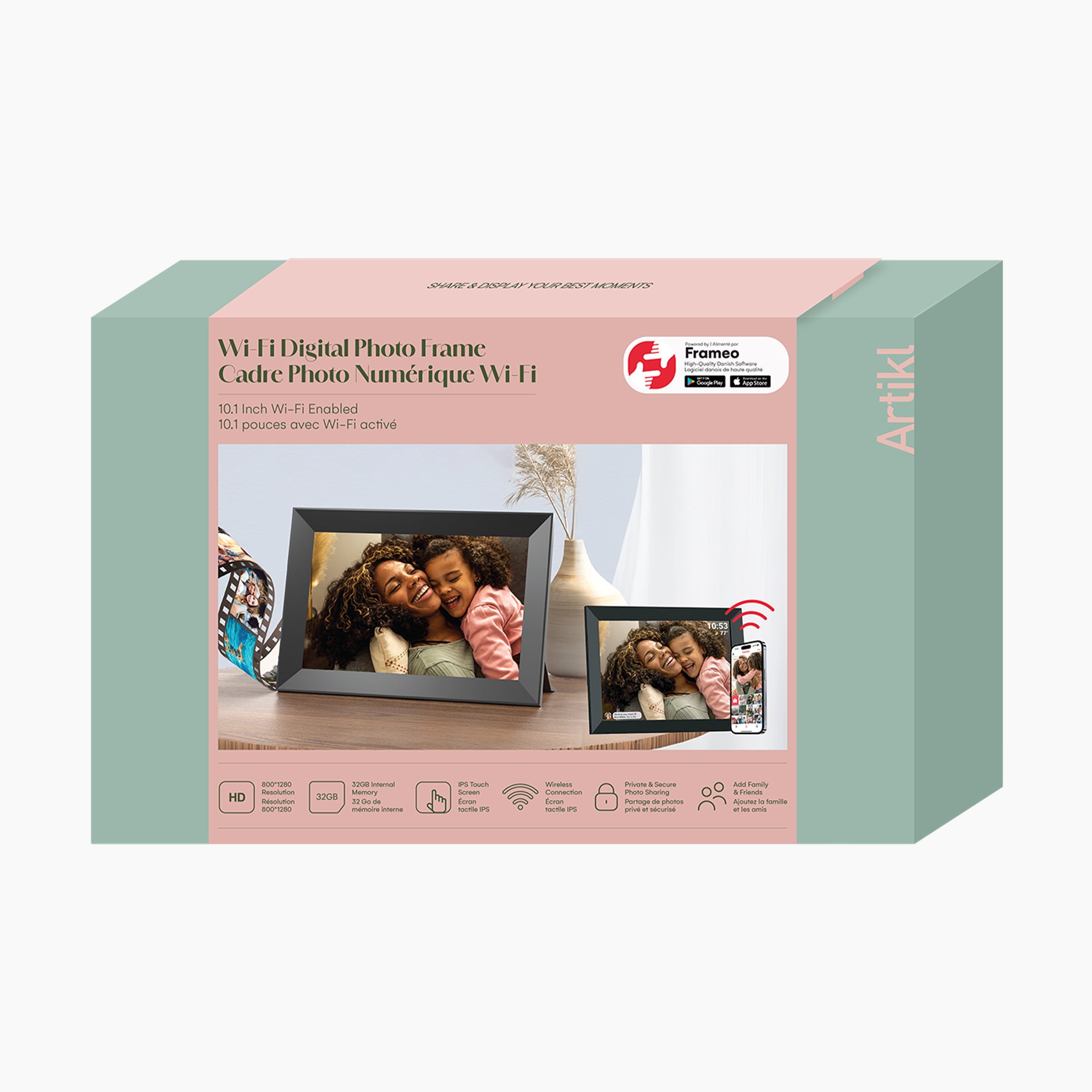 Frameo Classic WiFi Enabled Digital Photo Frame 10.1"