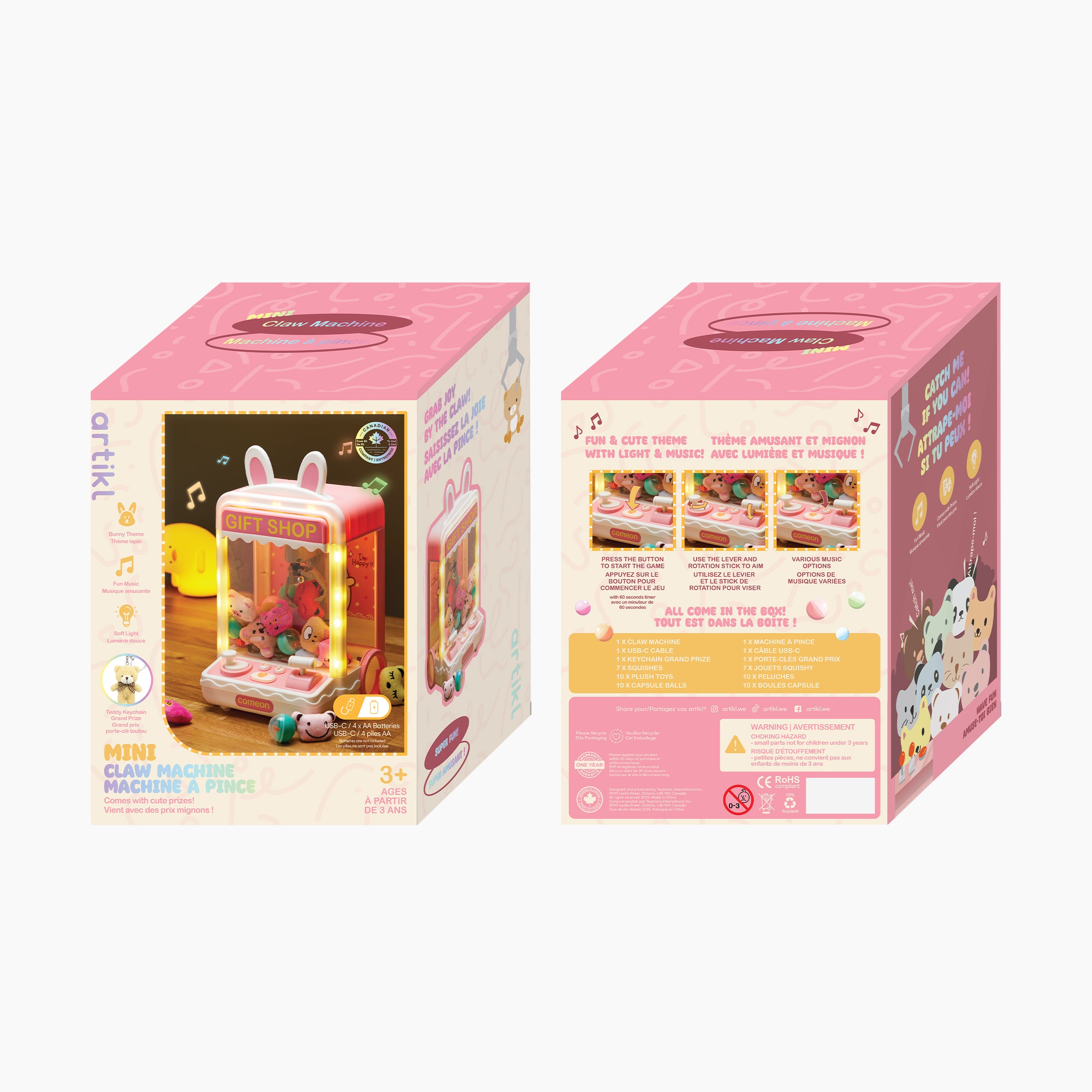 Gift Shop Claw Machine - Pink Rabbit