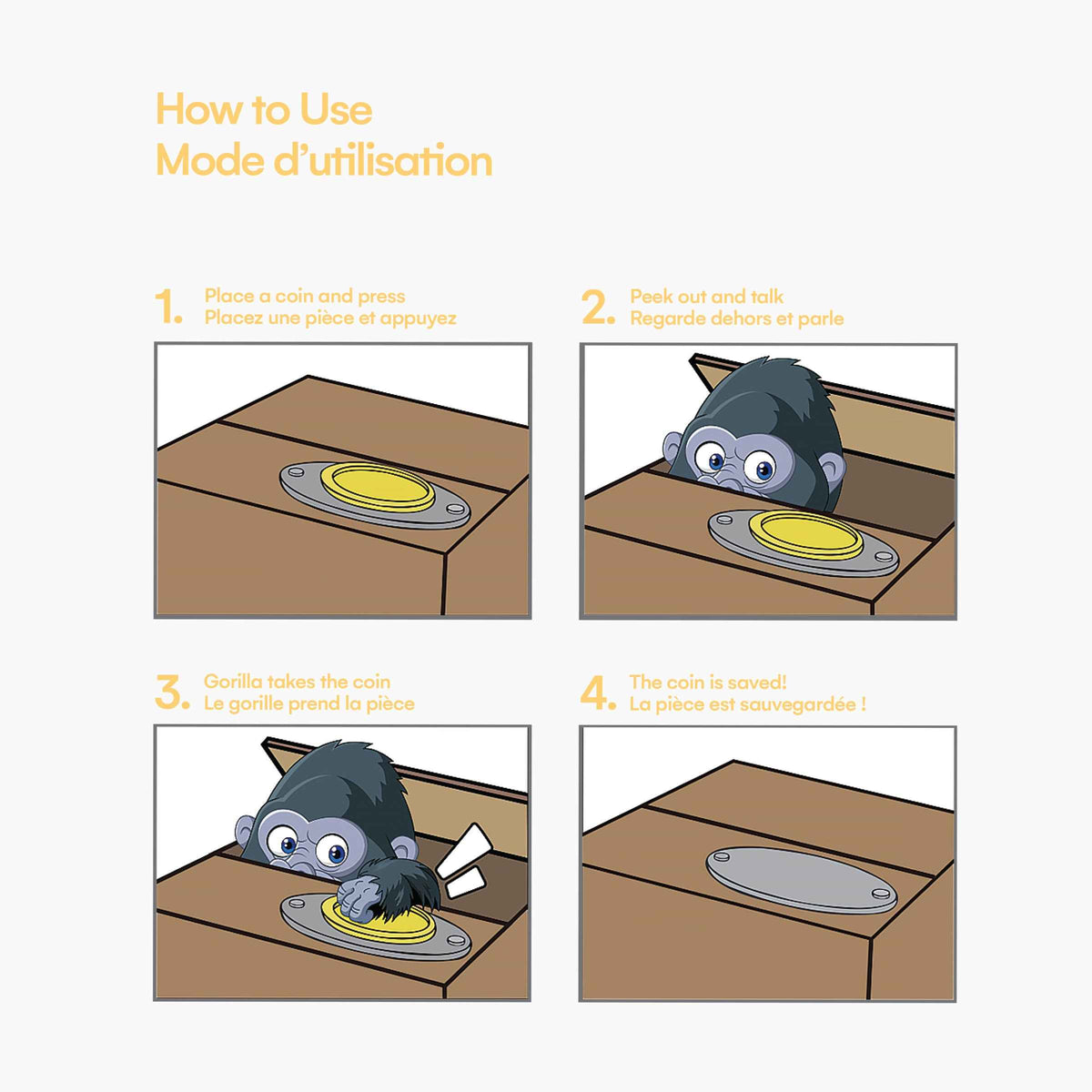 Gorilla Automatic Coin Bank