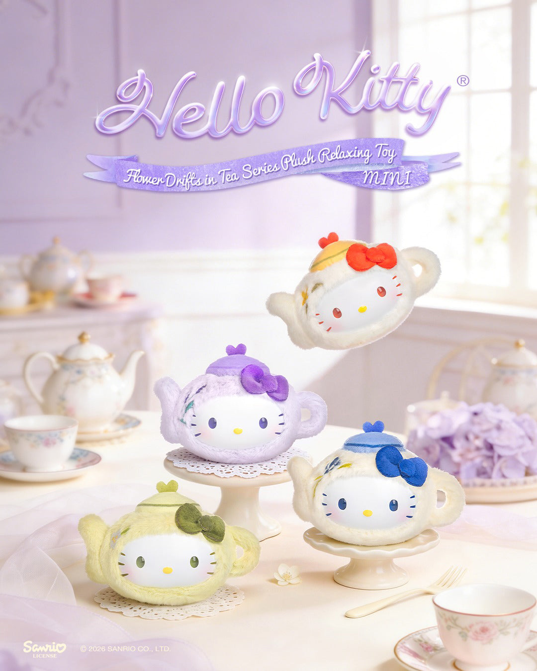 Hello Kitty Flower Drifts In Tea Series Plush Toy Blind Box