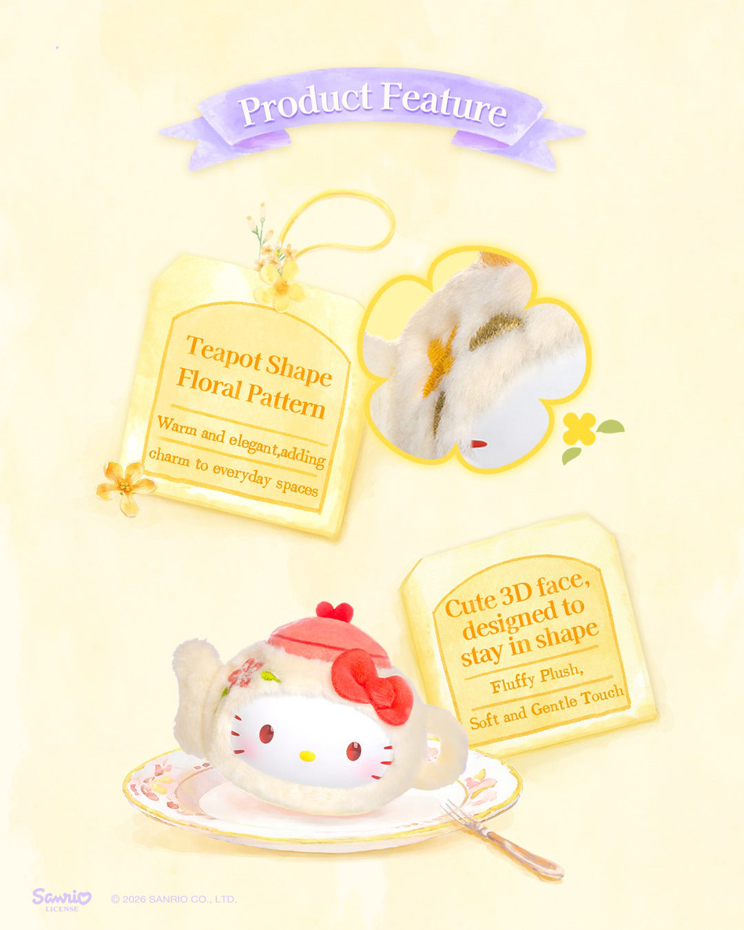 Hello Kitty Flower Drifts In Tea Series Plush Toy Blind Box