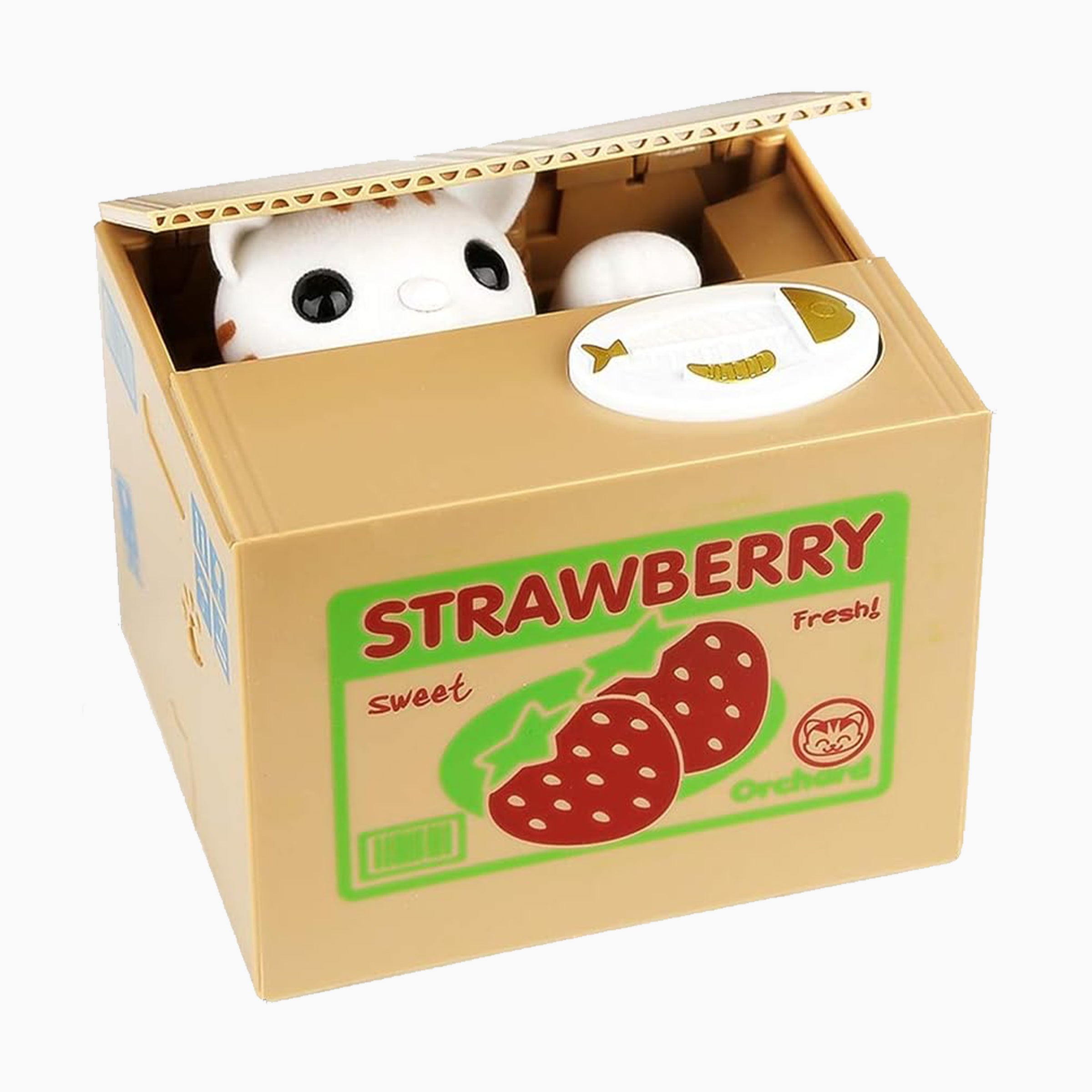 Kitten Automatic Coin Bank - Strawberry