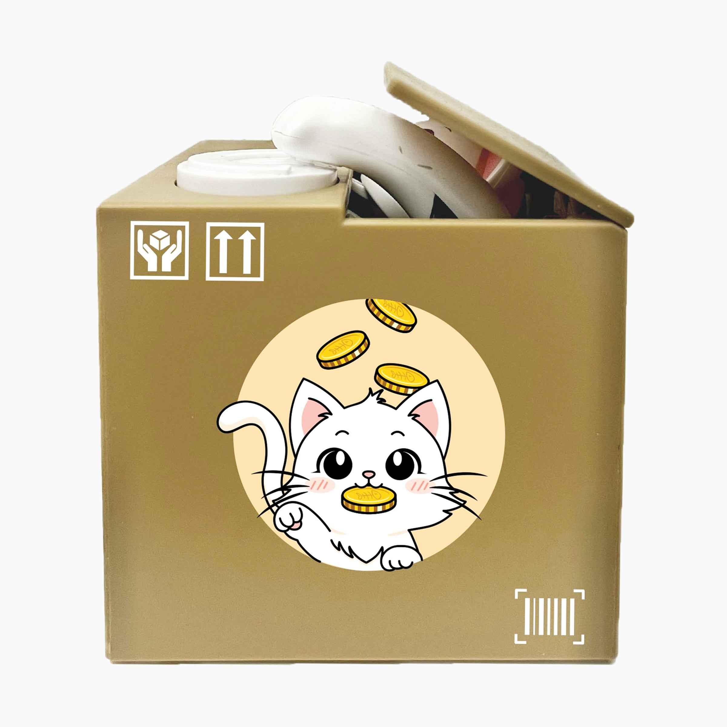 Cat Grabbing Coin Bank