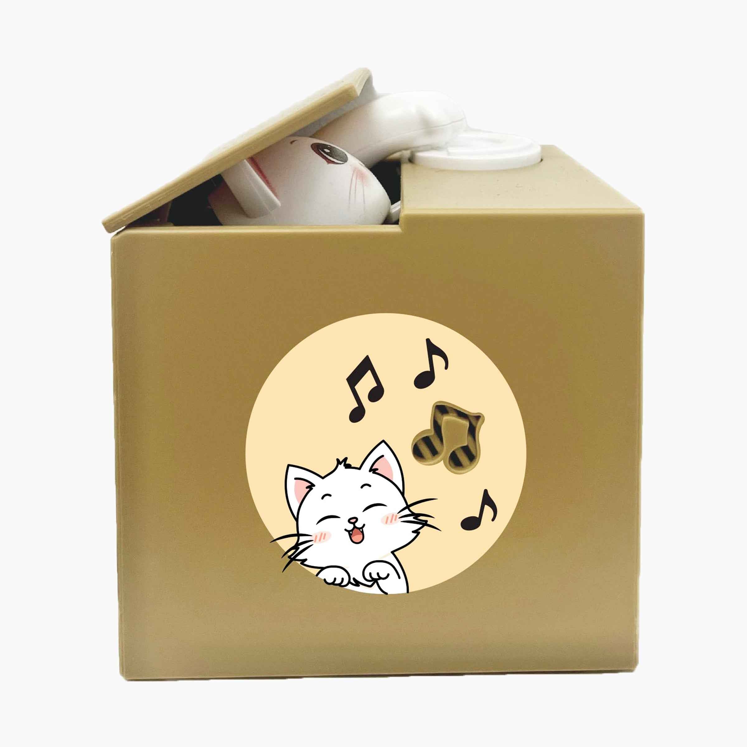 Cat Grabbing Coin Bank