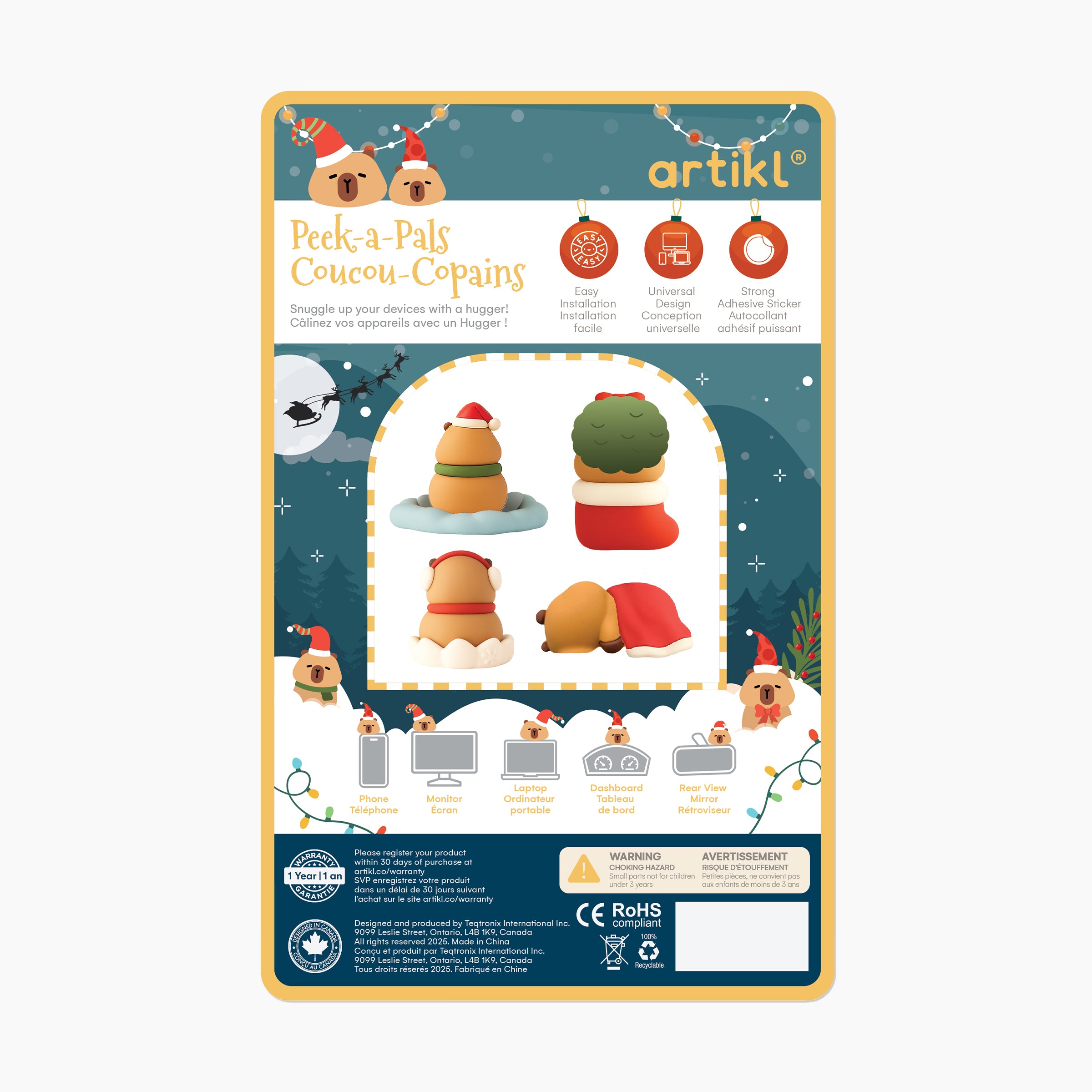 Peek-a-Pal - Festive Capybaras