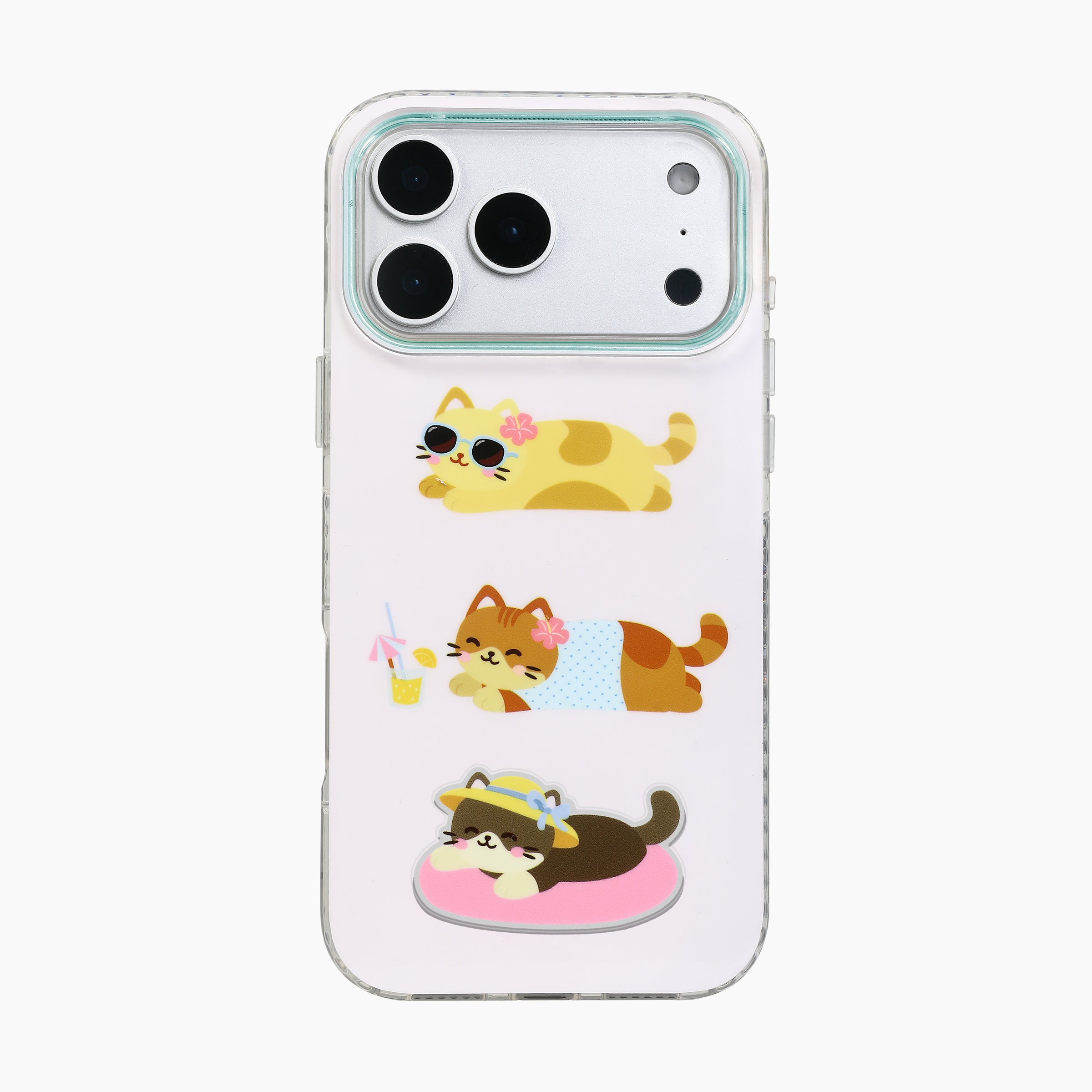 Summer Cat Kickstand Phone Case for iPhone 17 Pro Max