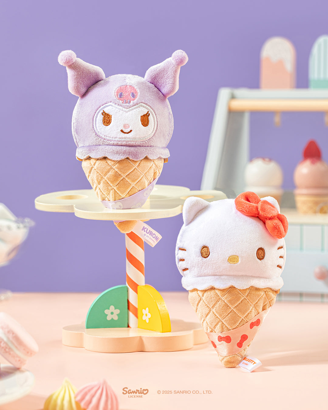 Sanrio Characters Ice Cream Cone Series Plush Toy Charm Blind Box