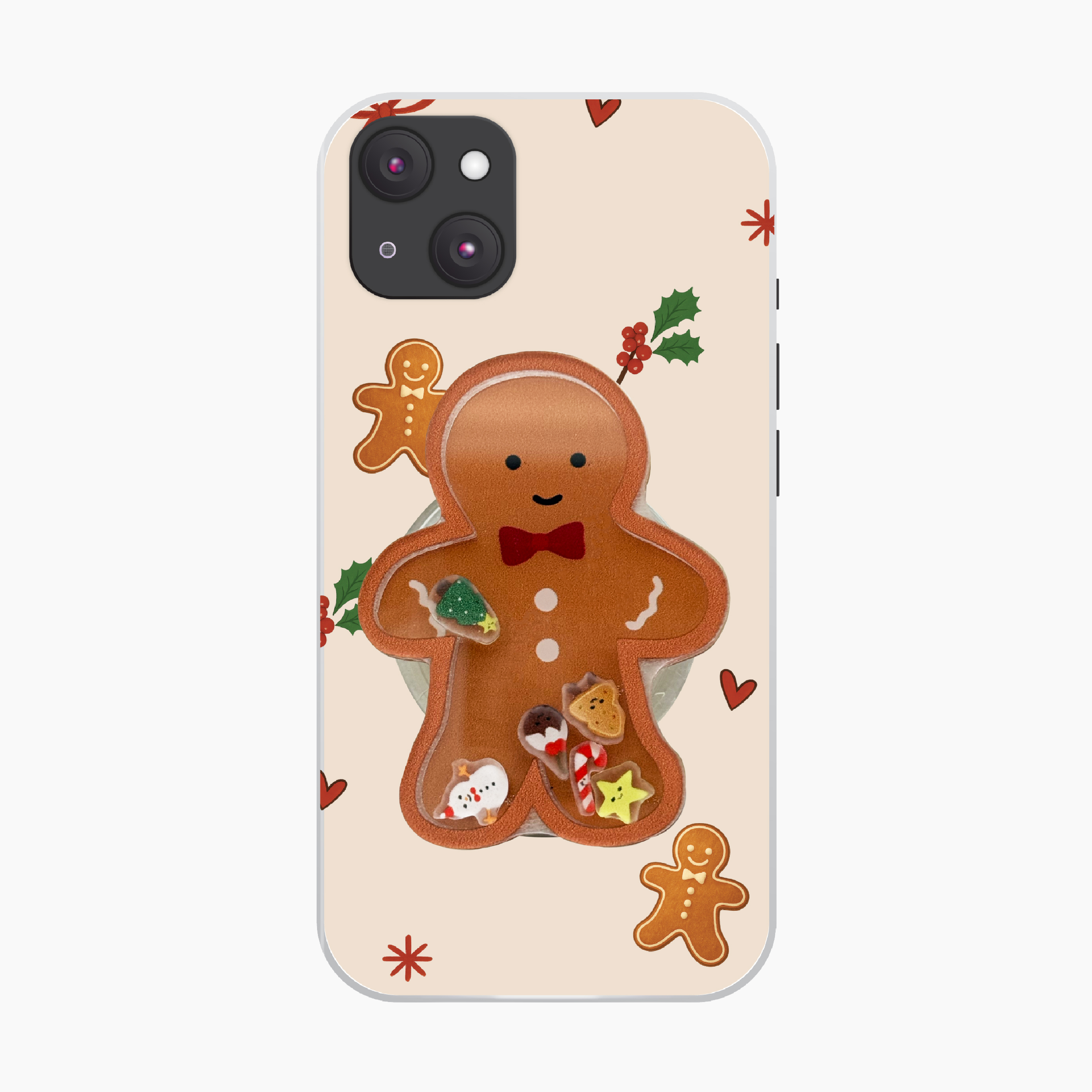 Shaker Phone Case for iPhone 15/14/13 - Gingerbread