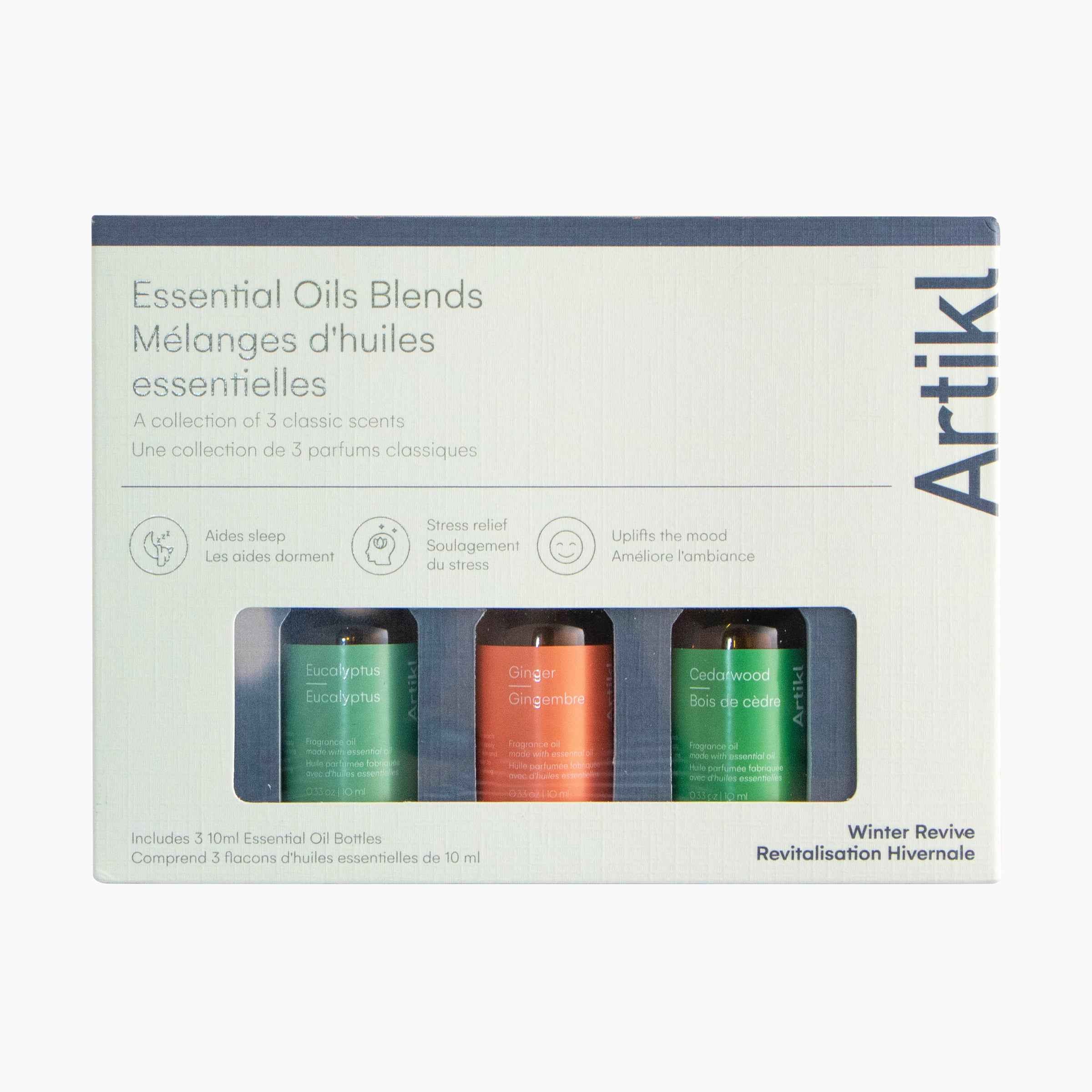 Three Pack Essential Oil for Winter - Eucalyptus, Cedarwood, Ginger
