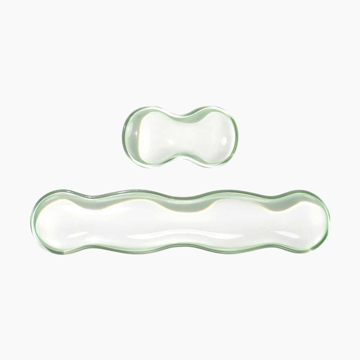 Transparent Wavy Gel Keyboard & Mouse Wrist Rest Set