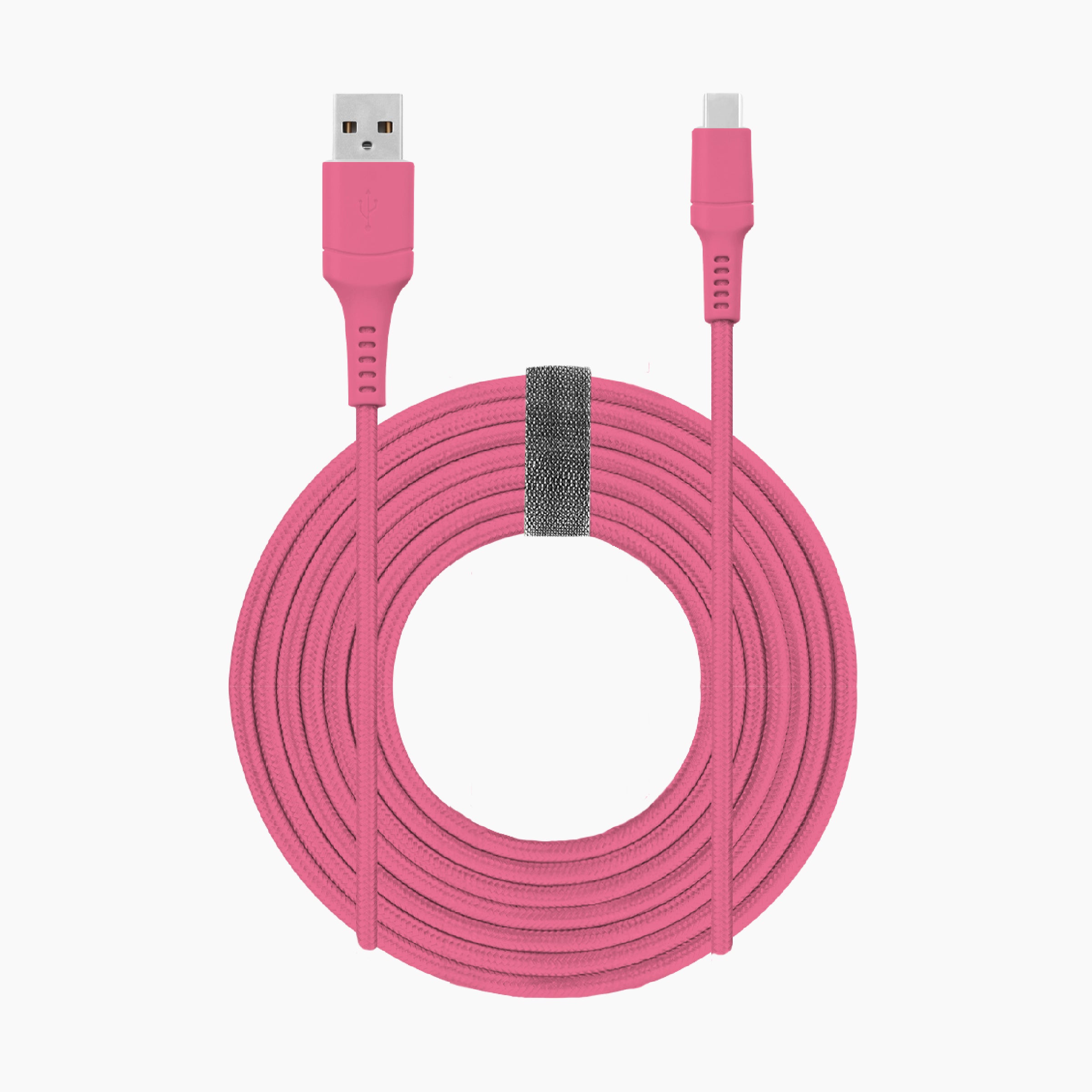 4ft Braided USB-A to USB-C Cable - Spring Bloom
