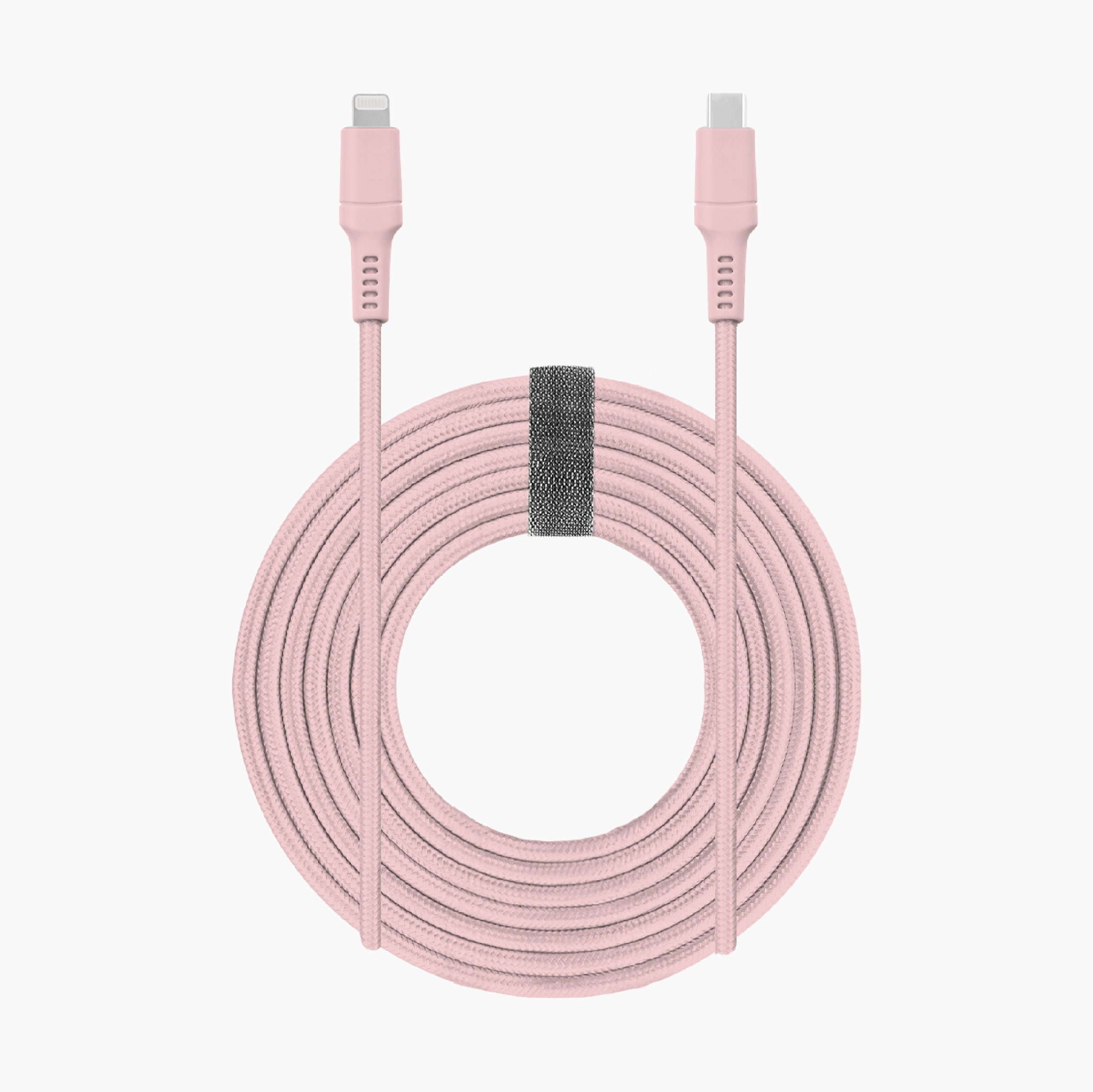 6ft Braided USB-C to Lightning Cable - Blush Pink