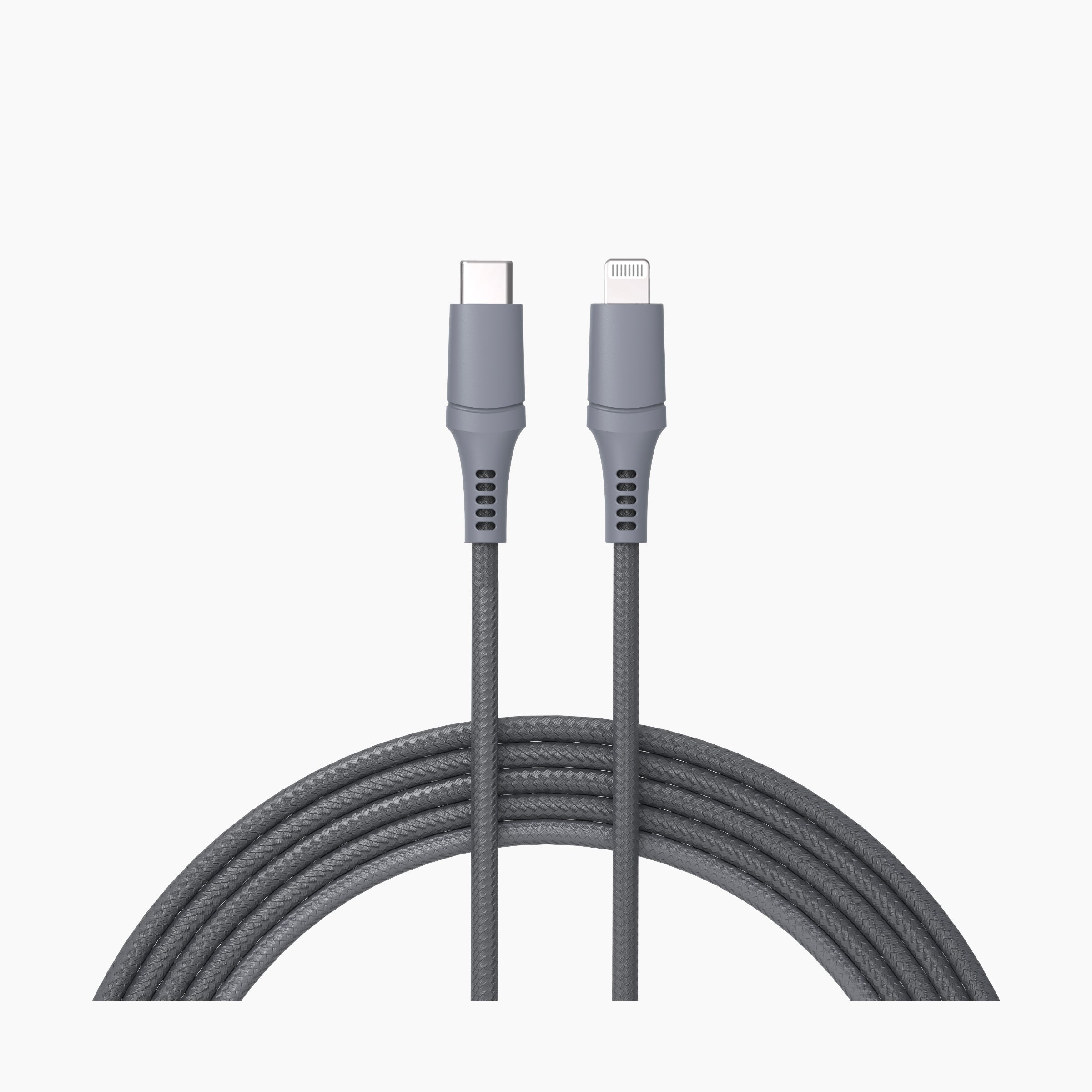 10ft Braided USB-C to Lightning Cable - Charcoal