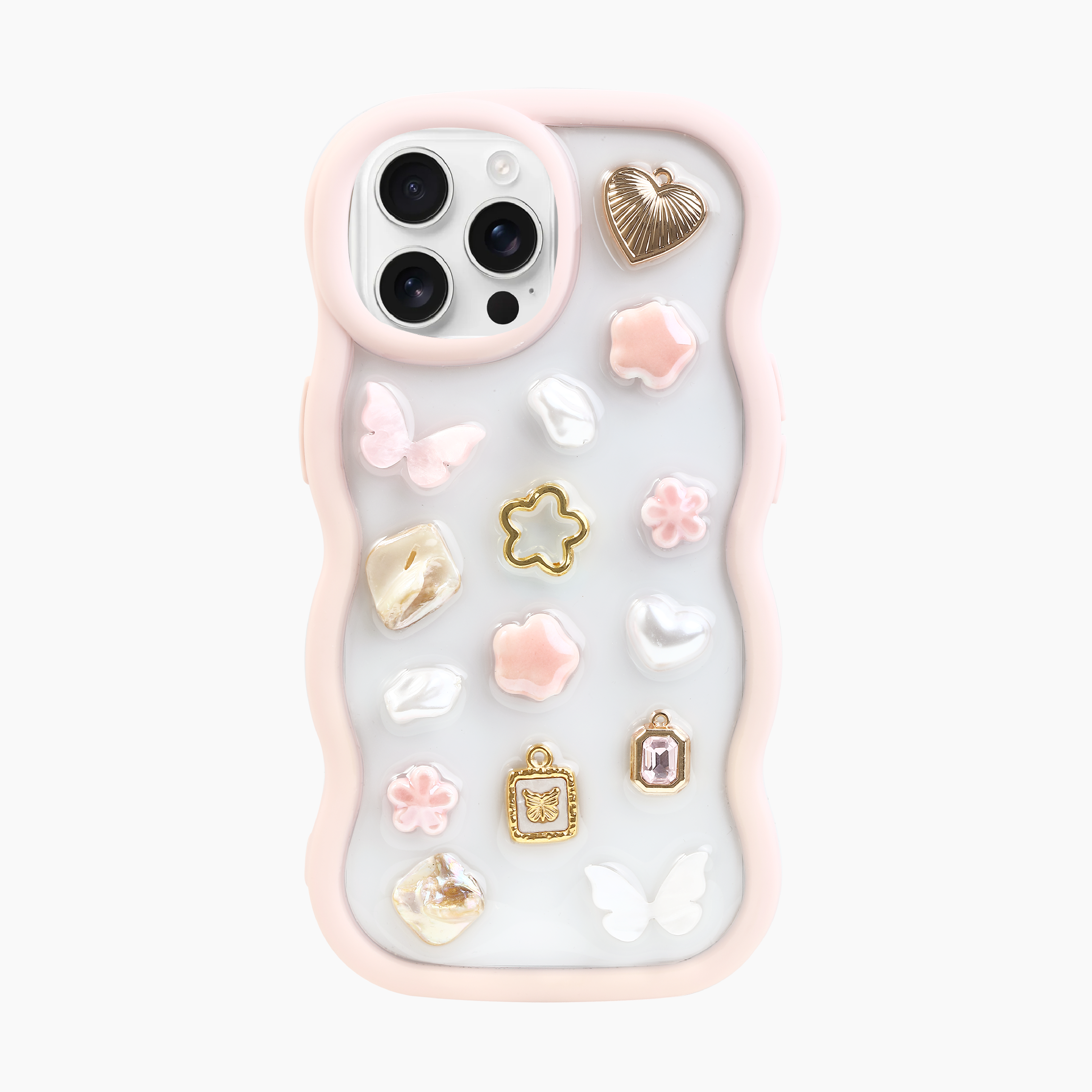 Mosaic Pre-made Charm Phone Case for iPhone 16 Pro Max - Botanical Garden