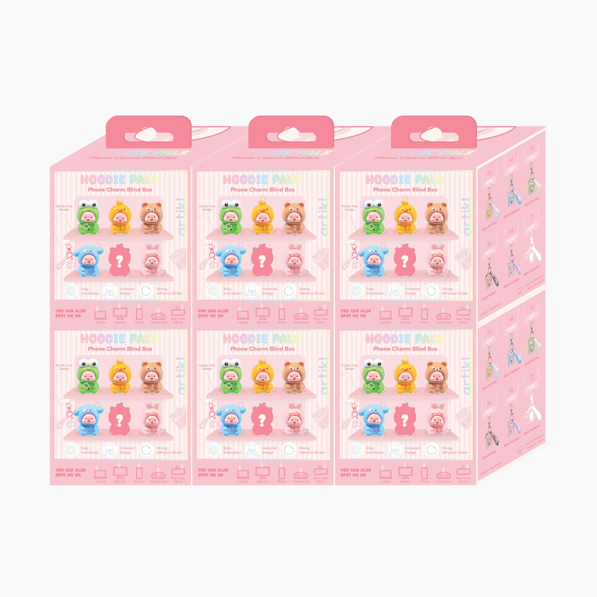 HOODIE Pals Blind Box Set (6PCS) – Peek-a-Pal Collection