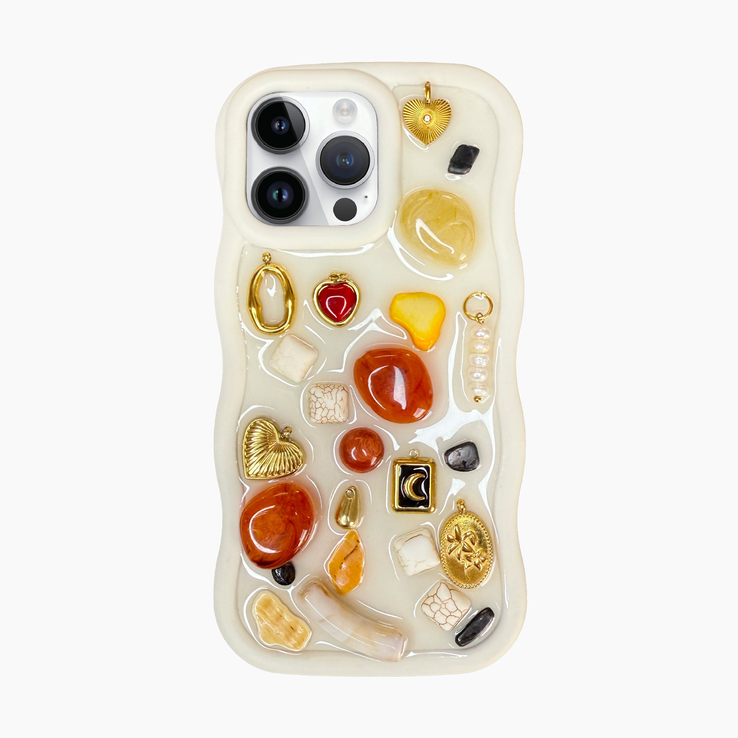 Pre-made Charm Phone Case for iPhone 16 Pro Max - Authentic Glamour