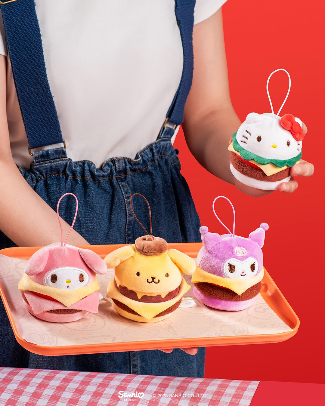 Sanrio Characters Burger Series Plush Toy Charm Blind Box