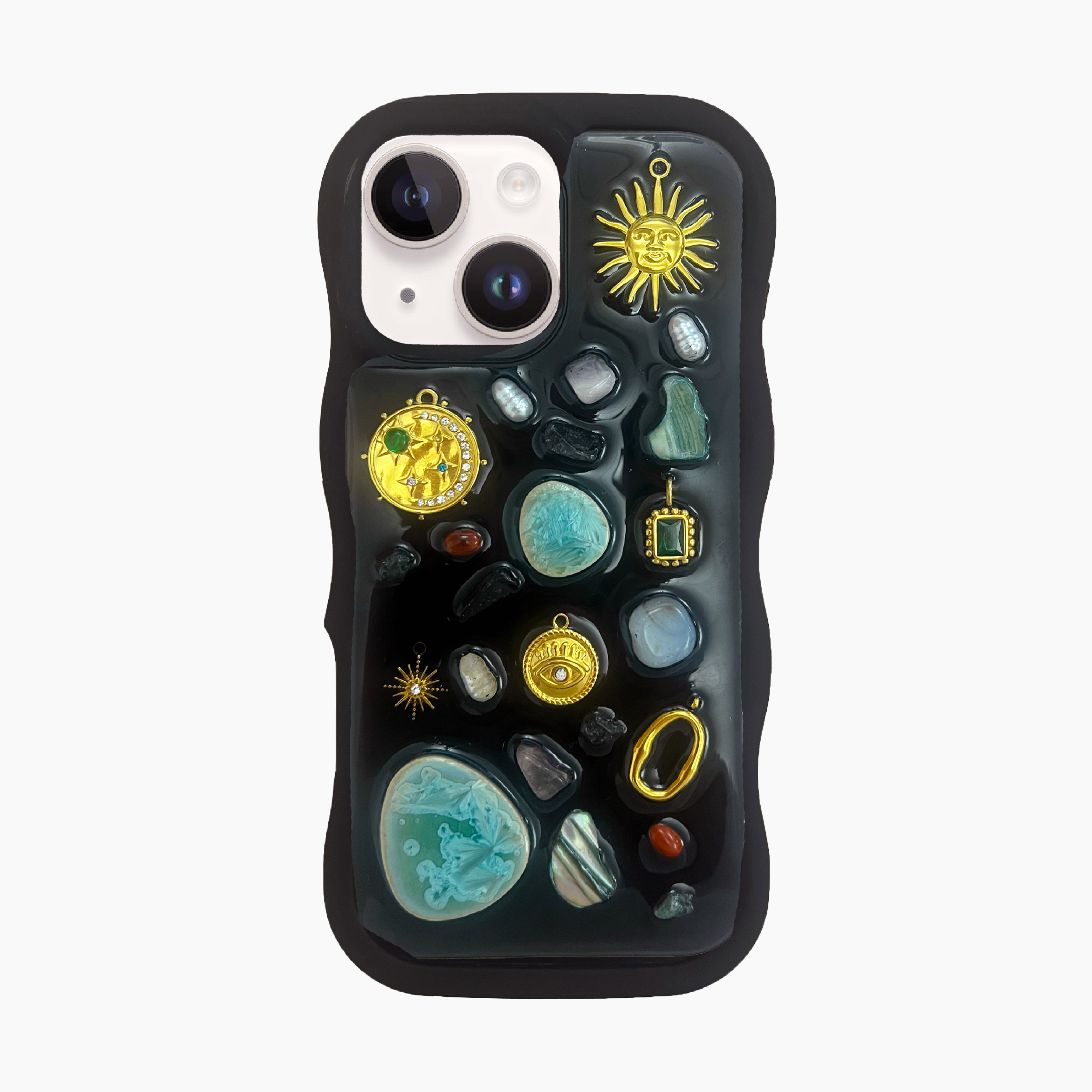 Pre-made Charm Phone Case for iPhone 15/14/13 - Midnight Gleam