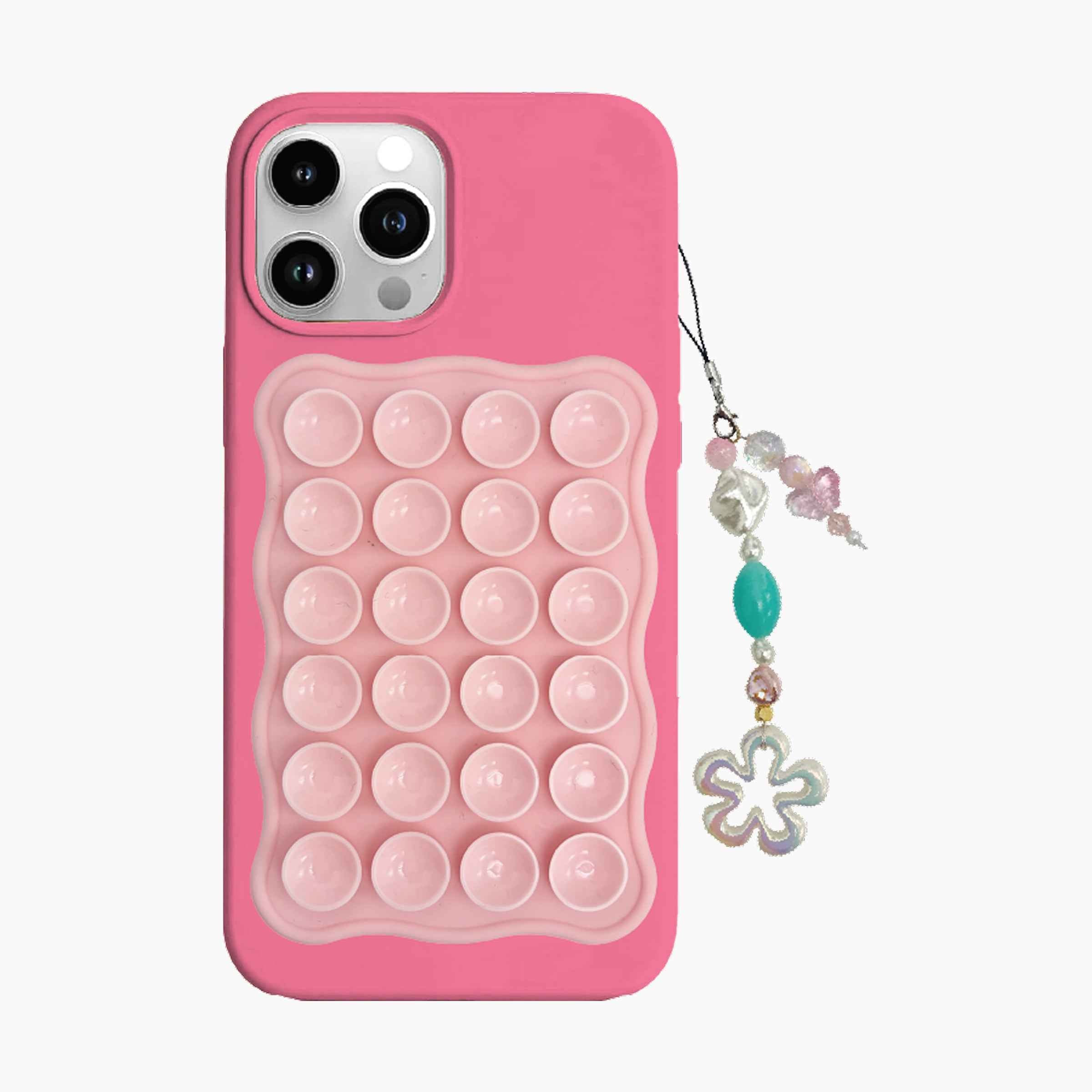 Snug Wavy OctoStick Suction Mount with Phone Strap - Blush Pink