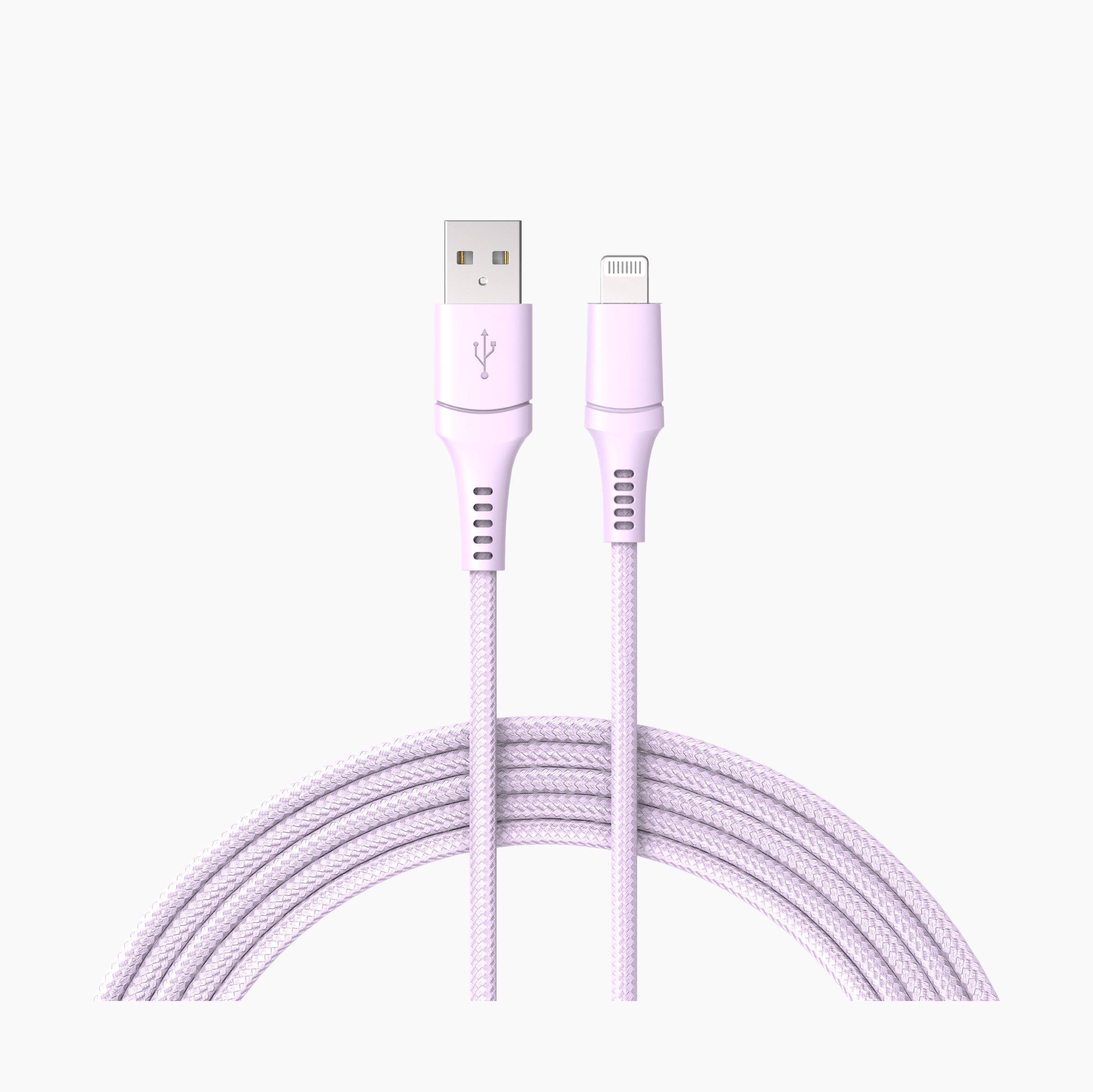 10ft Braided Lightning Cable - Lavender Cable