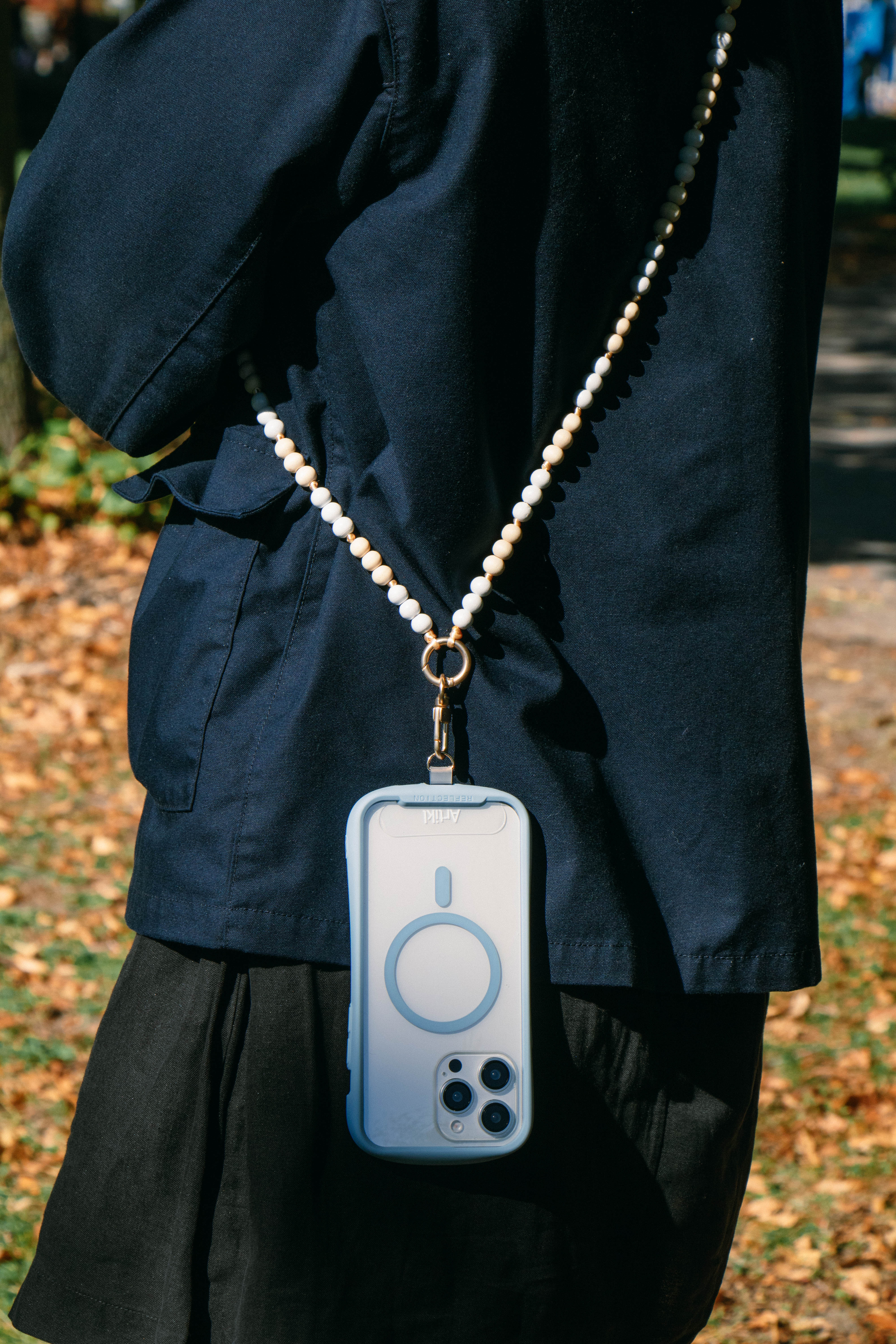 Wooden Beads Crossbody Phone Strap