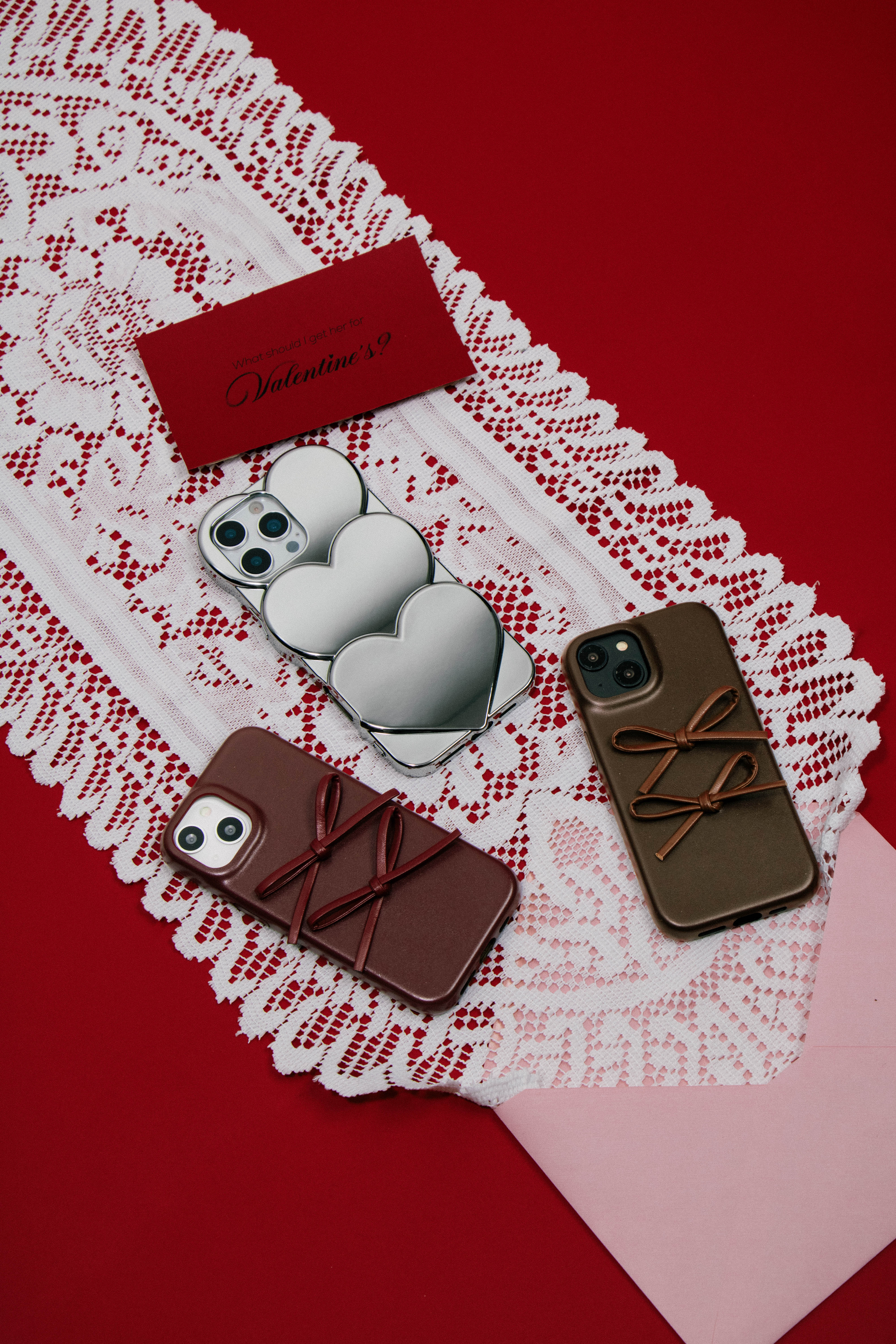 Stuck Heart Phone Case for iPhone 16 Pro Max - Silver