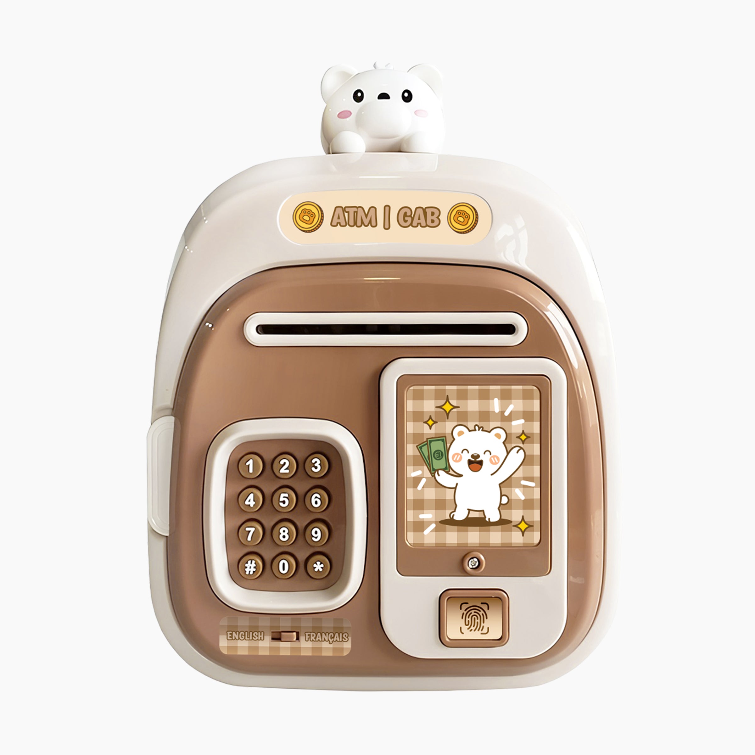 ATM Piggy Bank with Figure