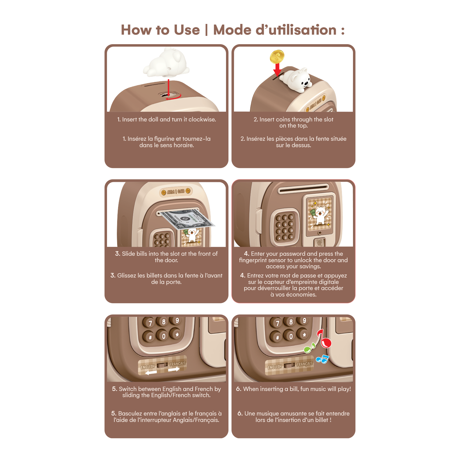 ATM Piggy Bank with Figure