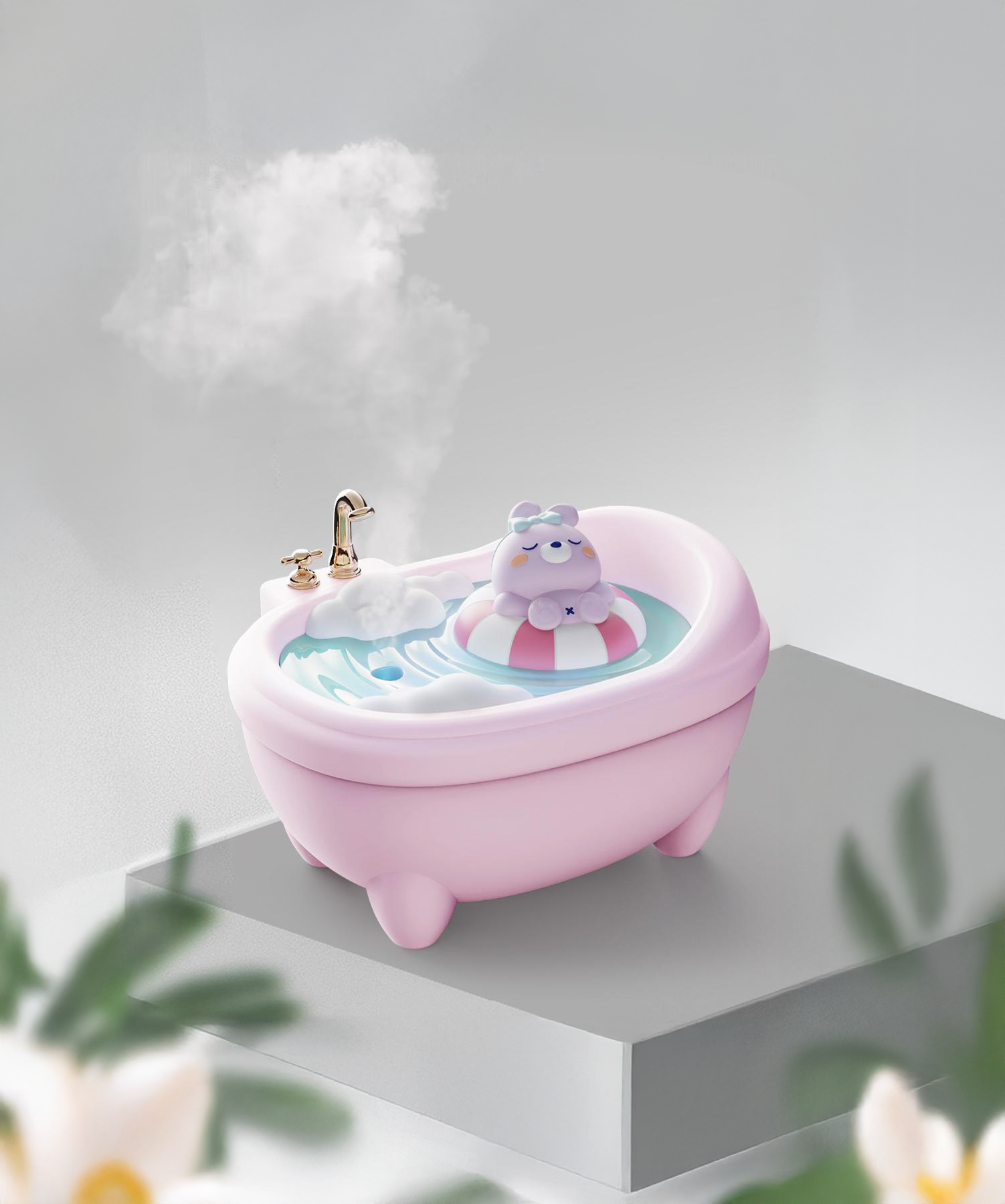 Bathtub Humidifier 340 ml - Pink Bunny
