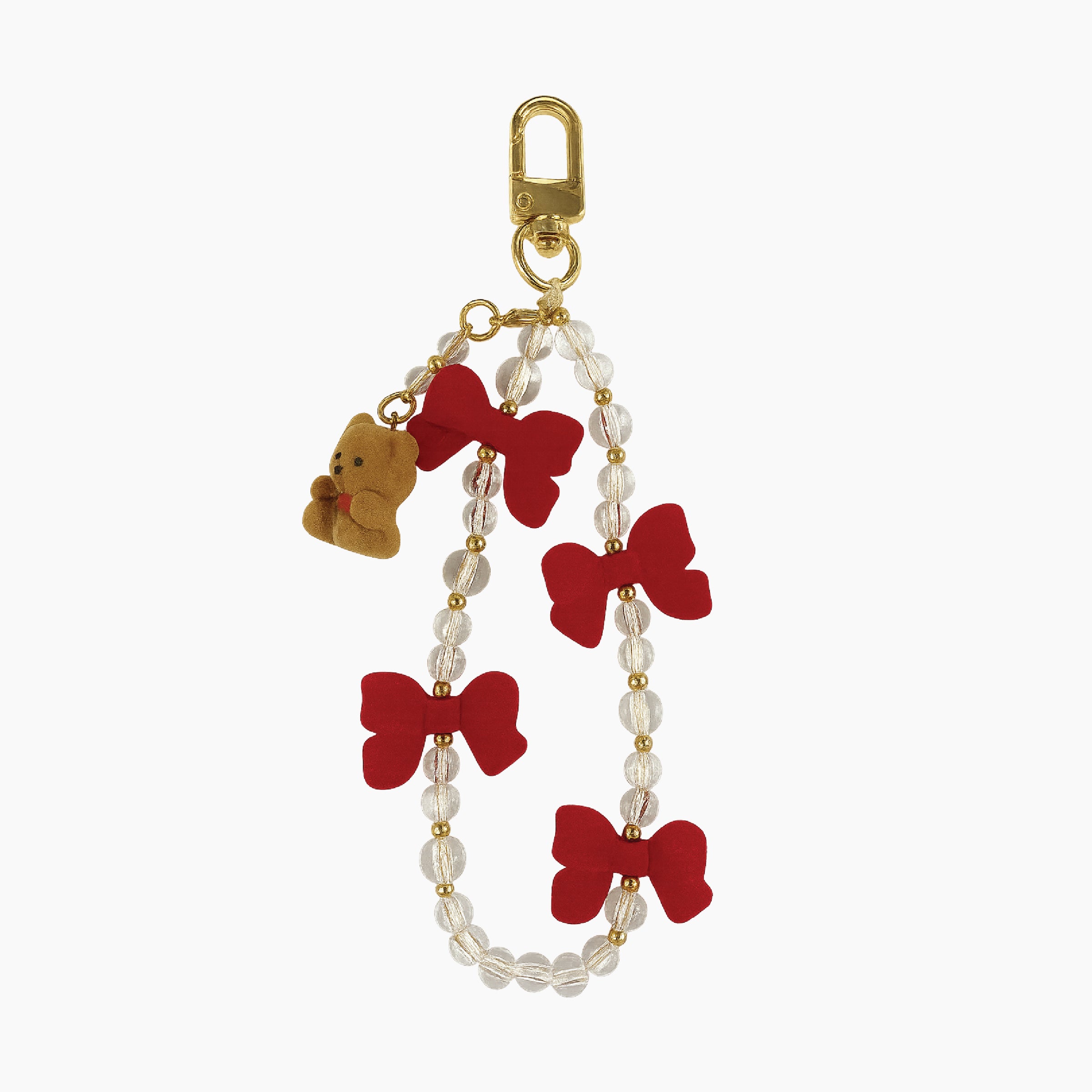 Beaded Wristlet - Beary Bear Holiday