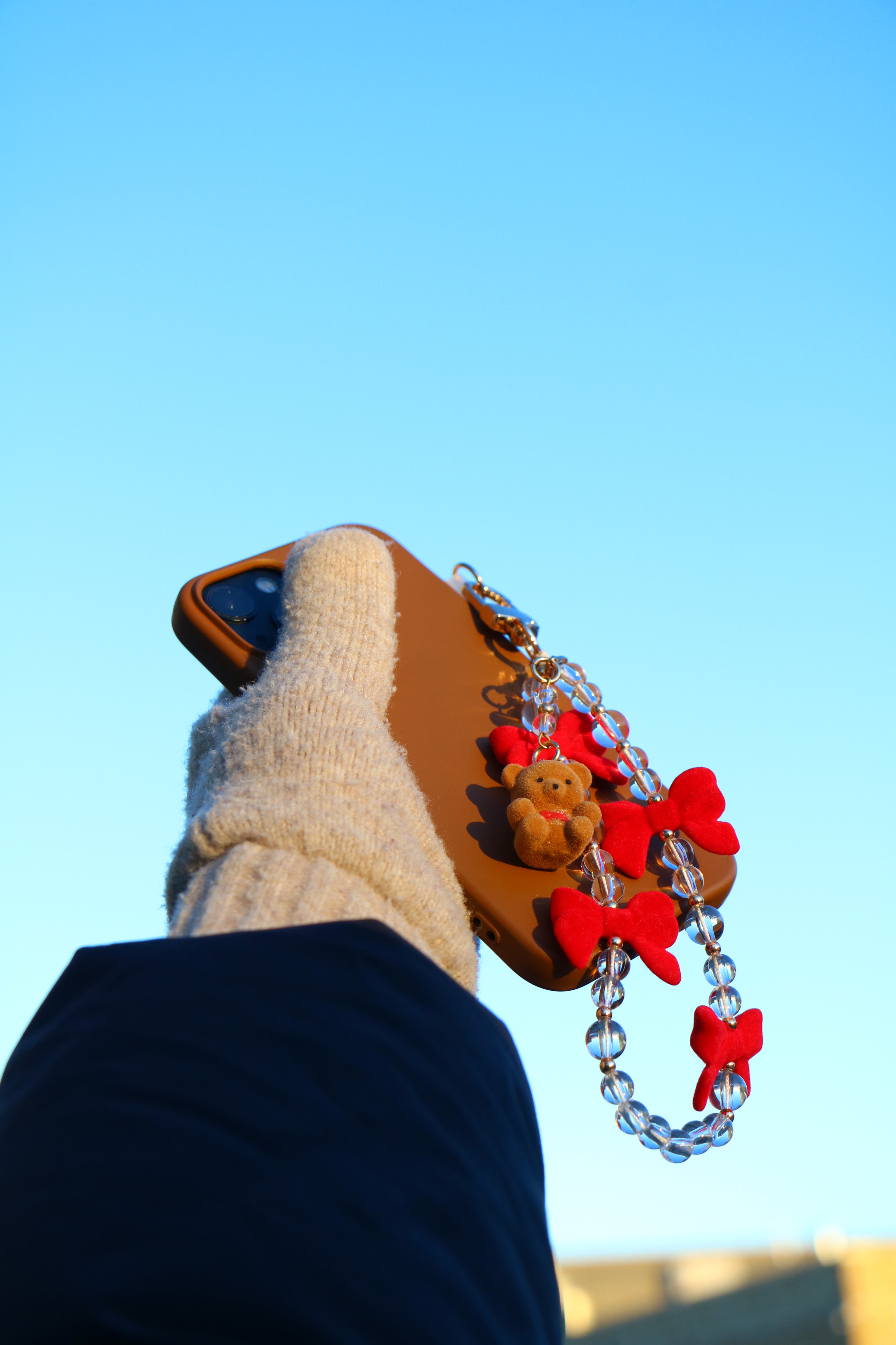 Beaded Wristlet - Beary Bear Holiday