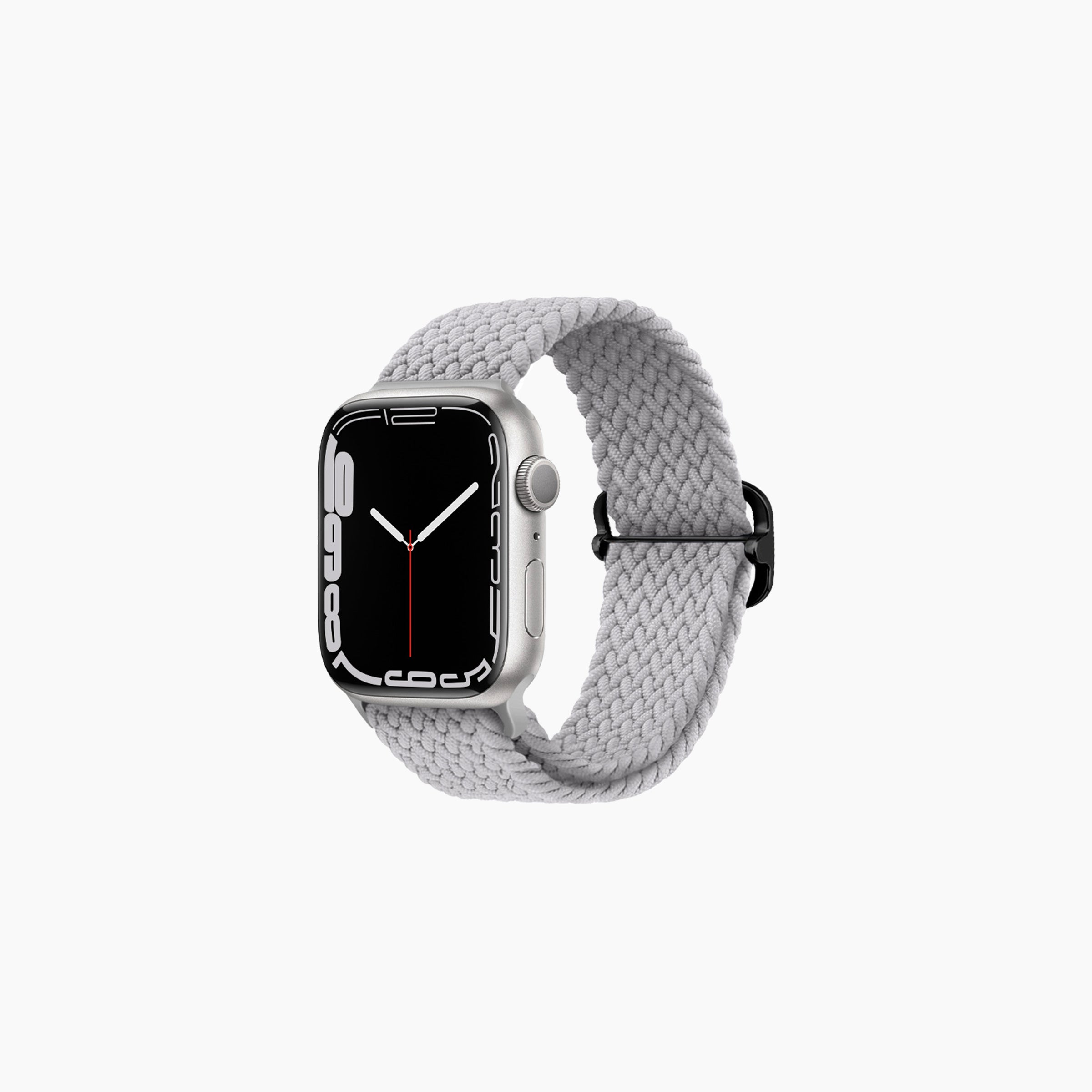 x Braided Nylon Watchband 40mm - Silver Grey