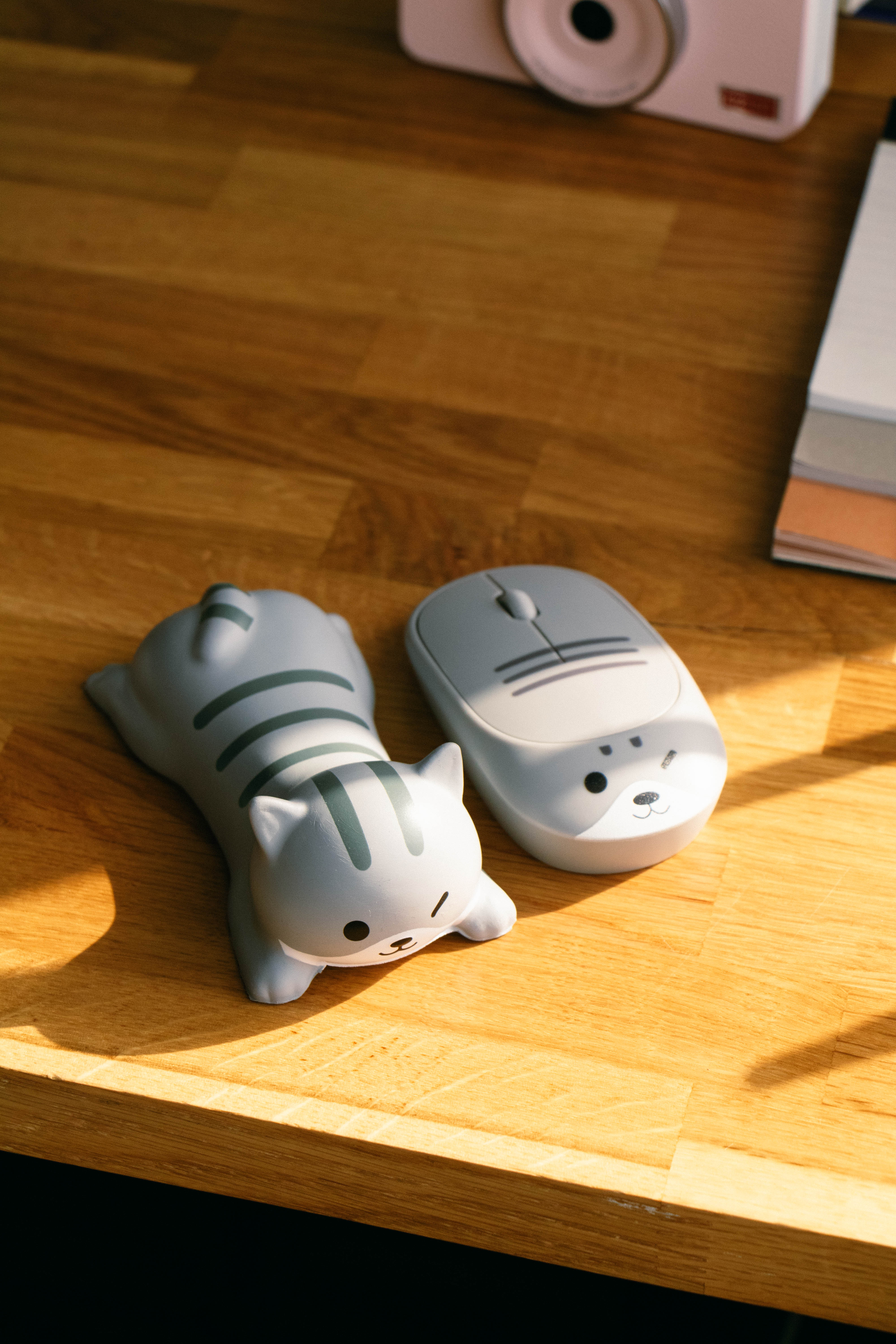 Cat Mouse & Cat Wrist Rest Bundle - Grey