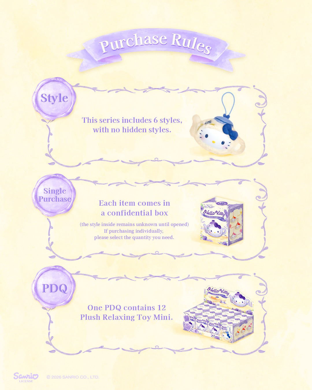 Hello Kitty Flower Drifts In Tea Series Plush Toy Blind Box