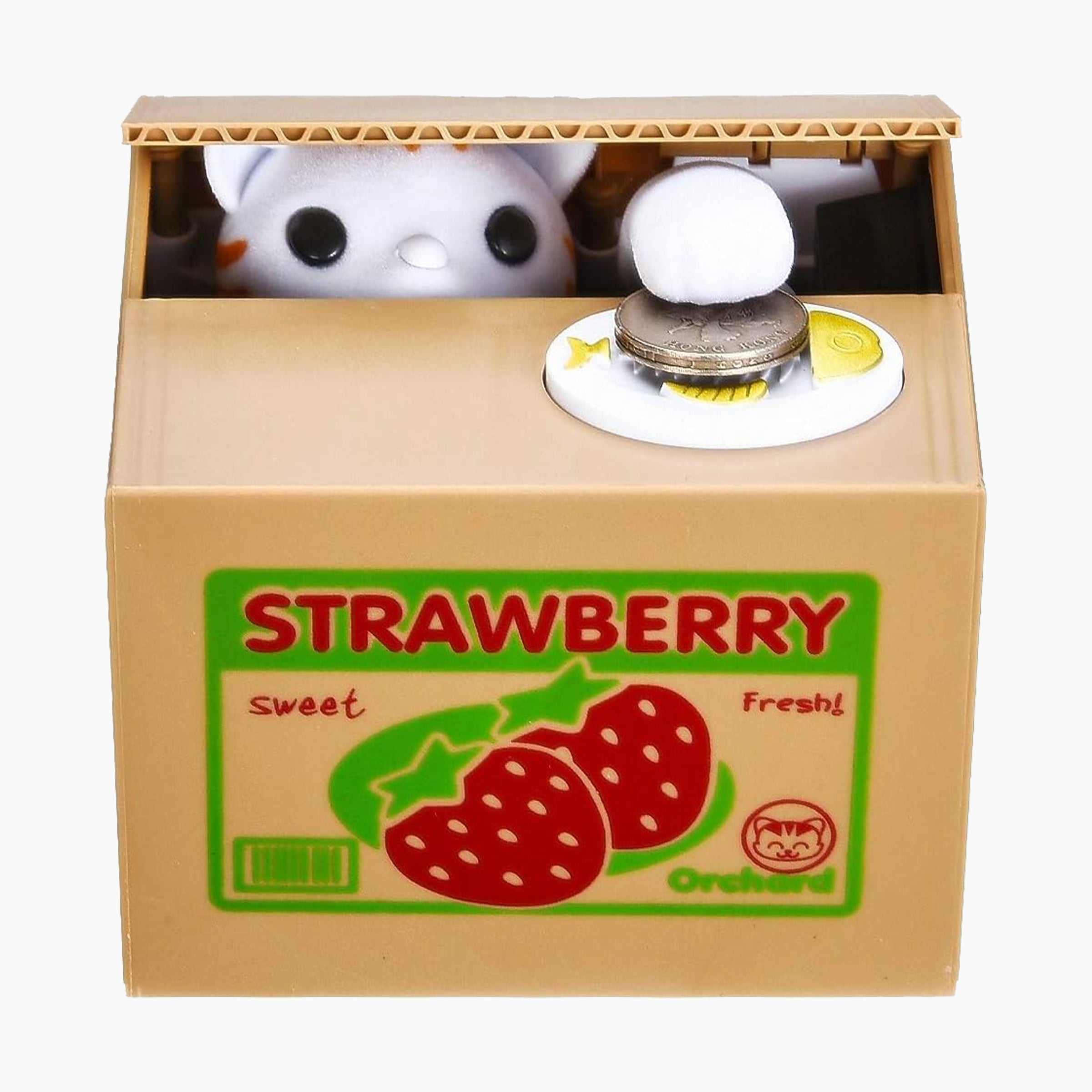 Kitten Automatic Coin Bank - Strawberry