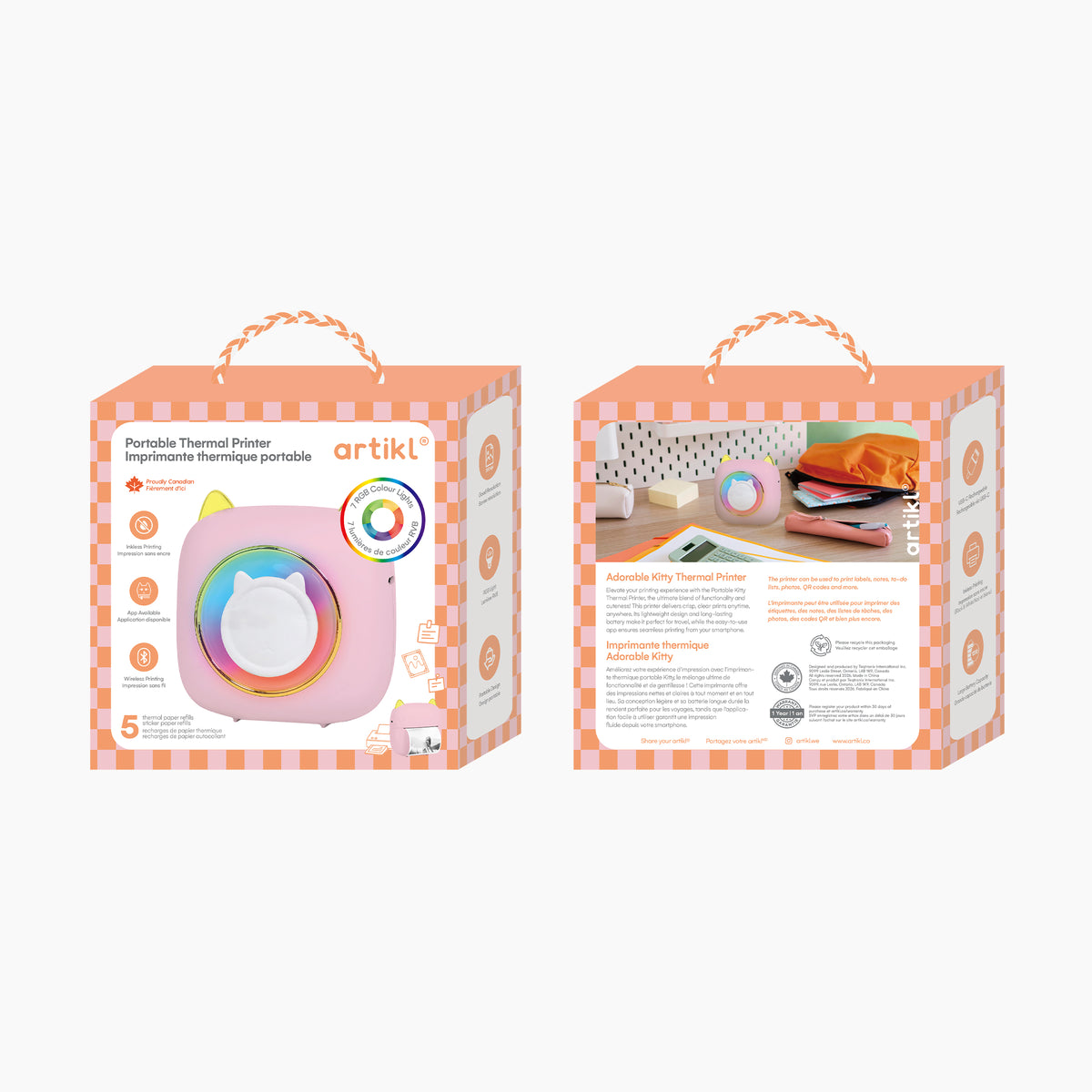 Kitty Pink Portable Thermal Printer