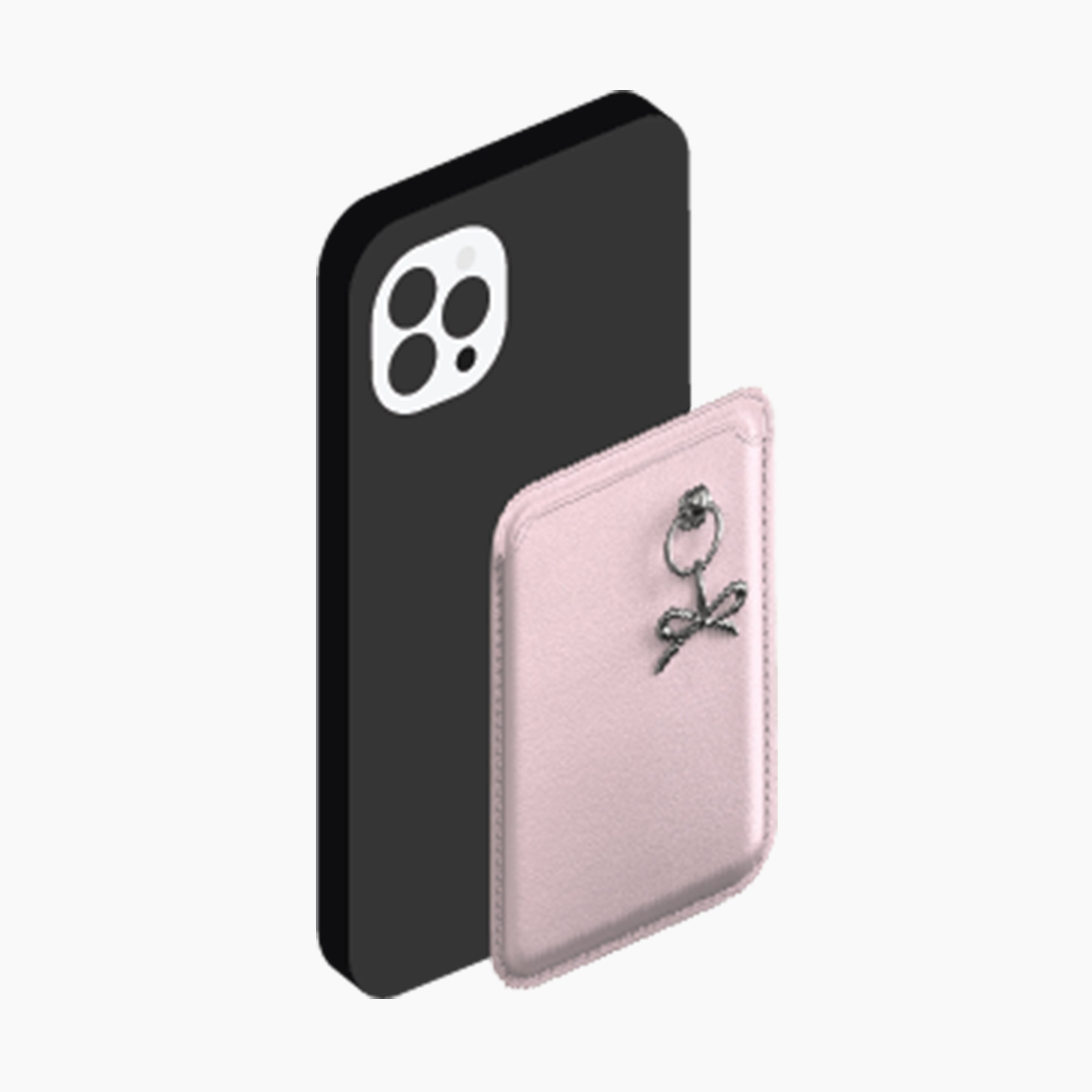 MagSafe Wallet with Silver Bow