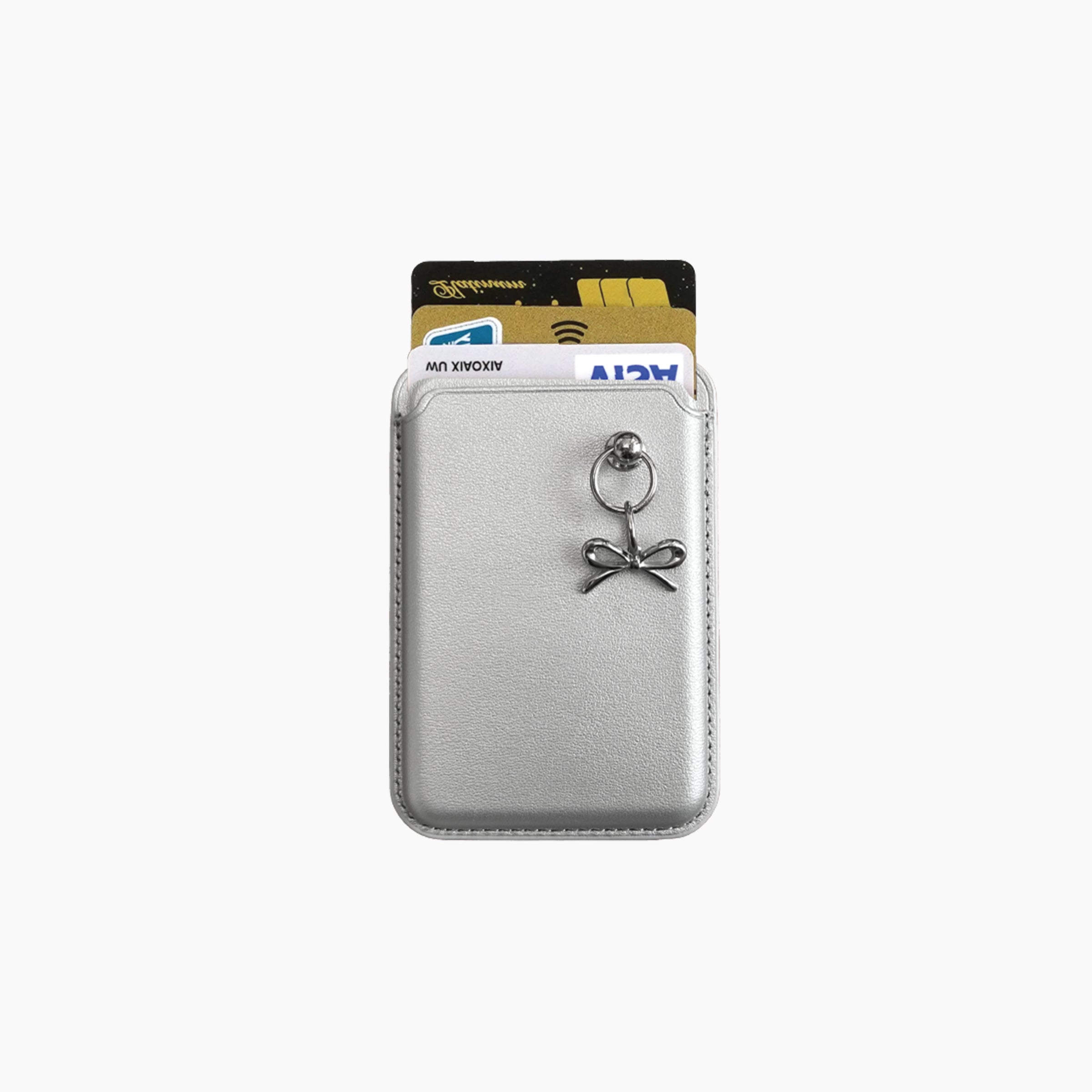 x MagSafe Wallet - Silver & Silver Bow