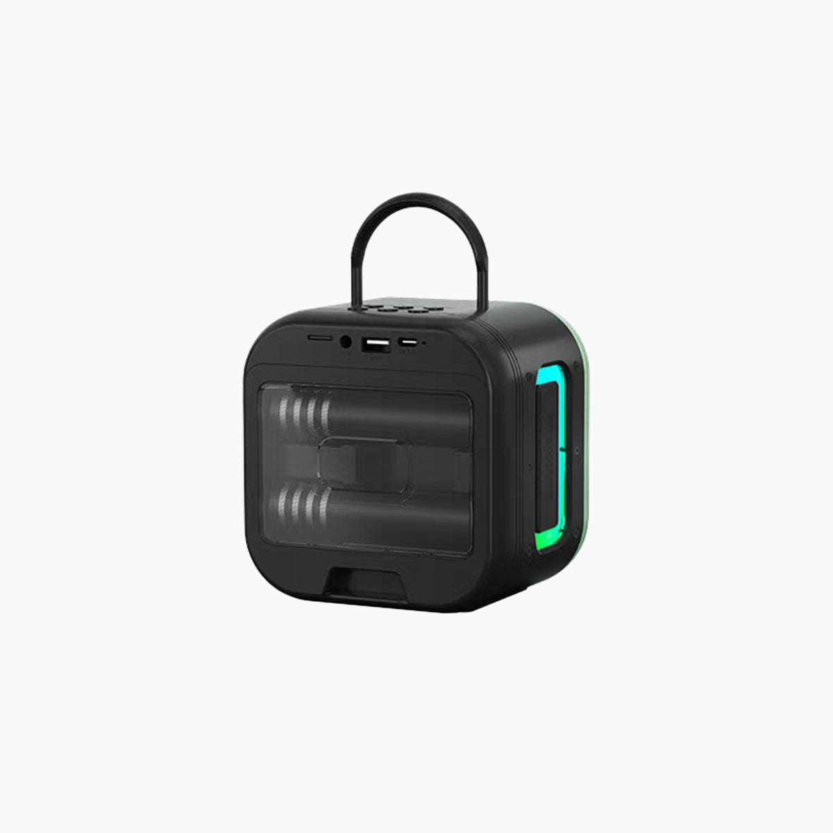 Portable Bluetooth Karaoke Machine with 2 Wireless Mics & RGB Lights